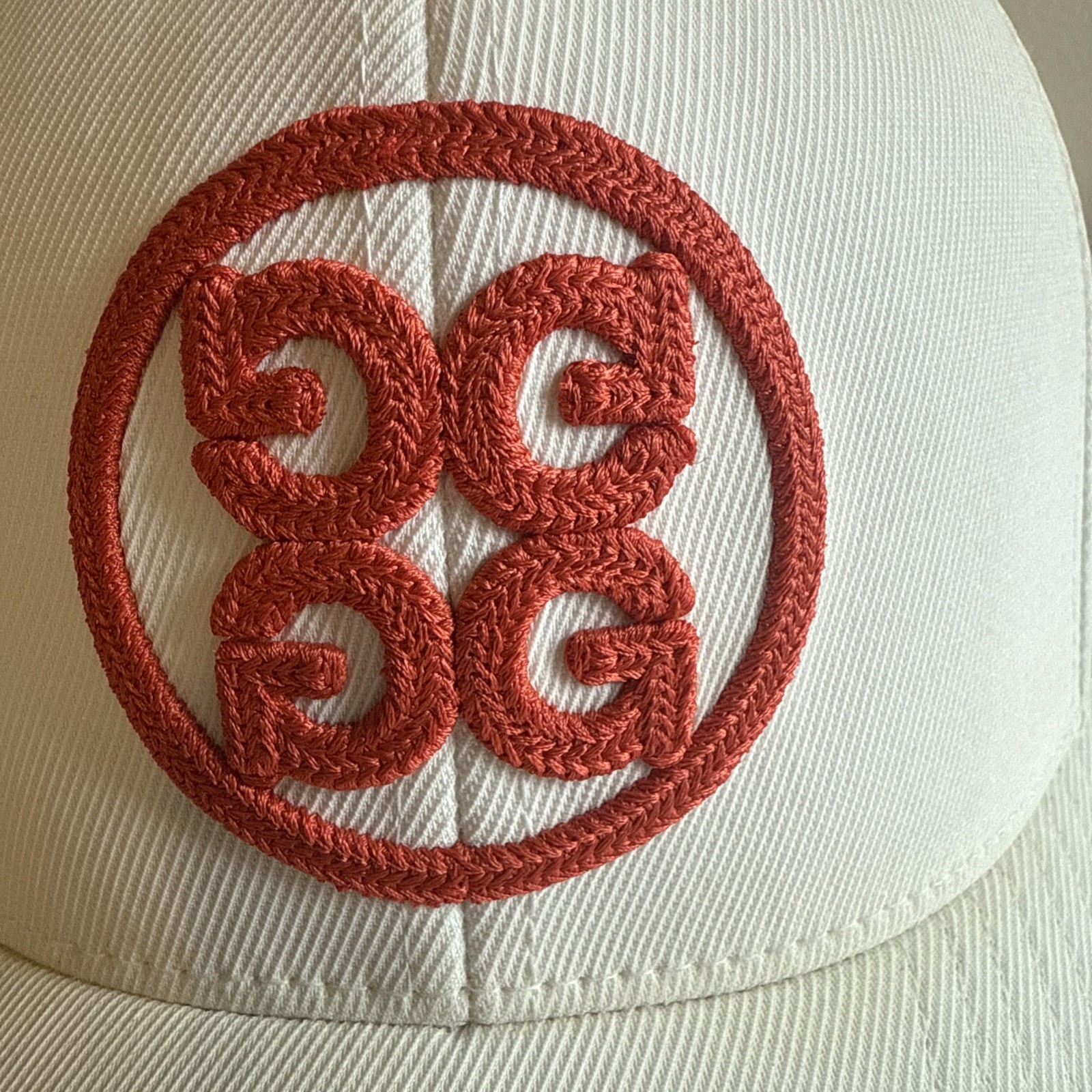 G/FORE GFORE Circle G’s 110 Flex Fit Tech Snapback Hat Golf White Orange