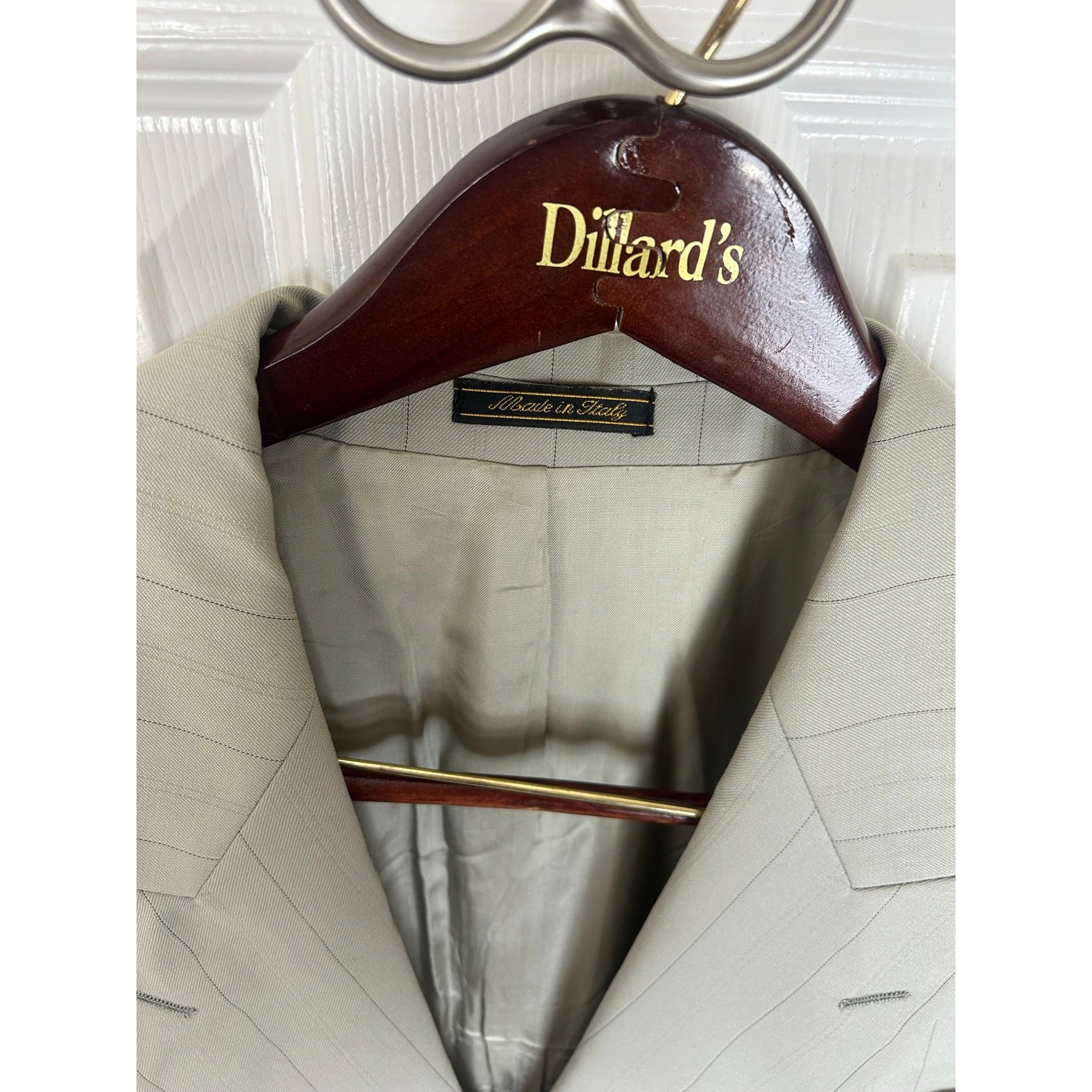 Toscanini Collezione Oro Double-Breasted Pinstripe Blazer Made Italy 52IT 42US