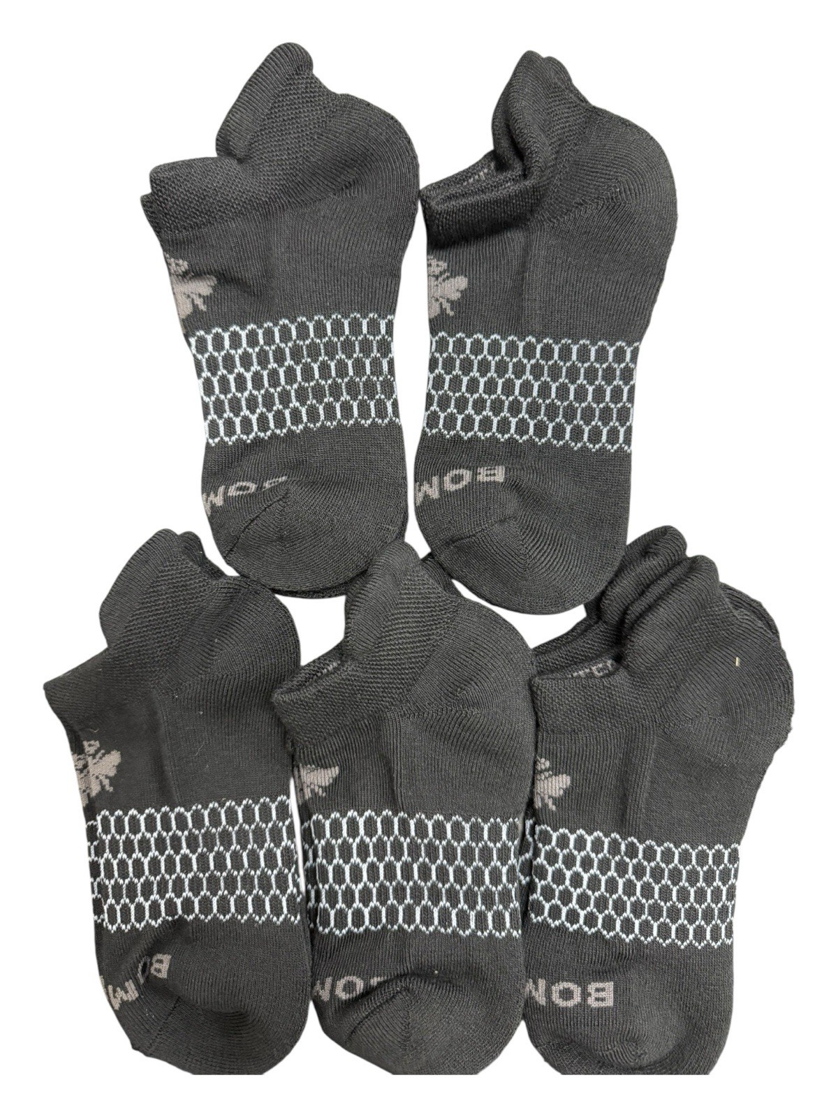 Bombas Black Socks Size XL Ankle 5 Pairs NEW