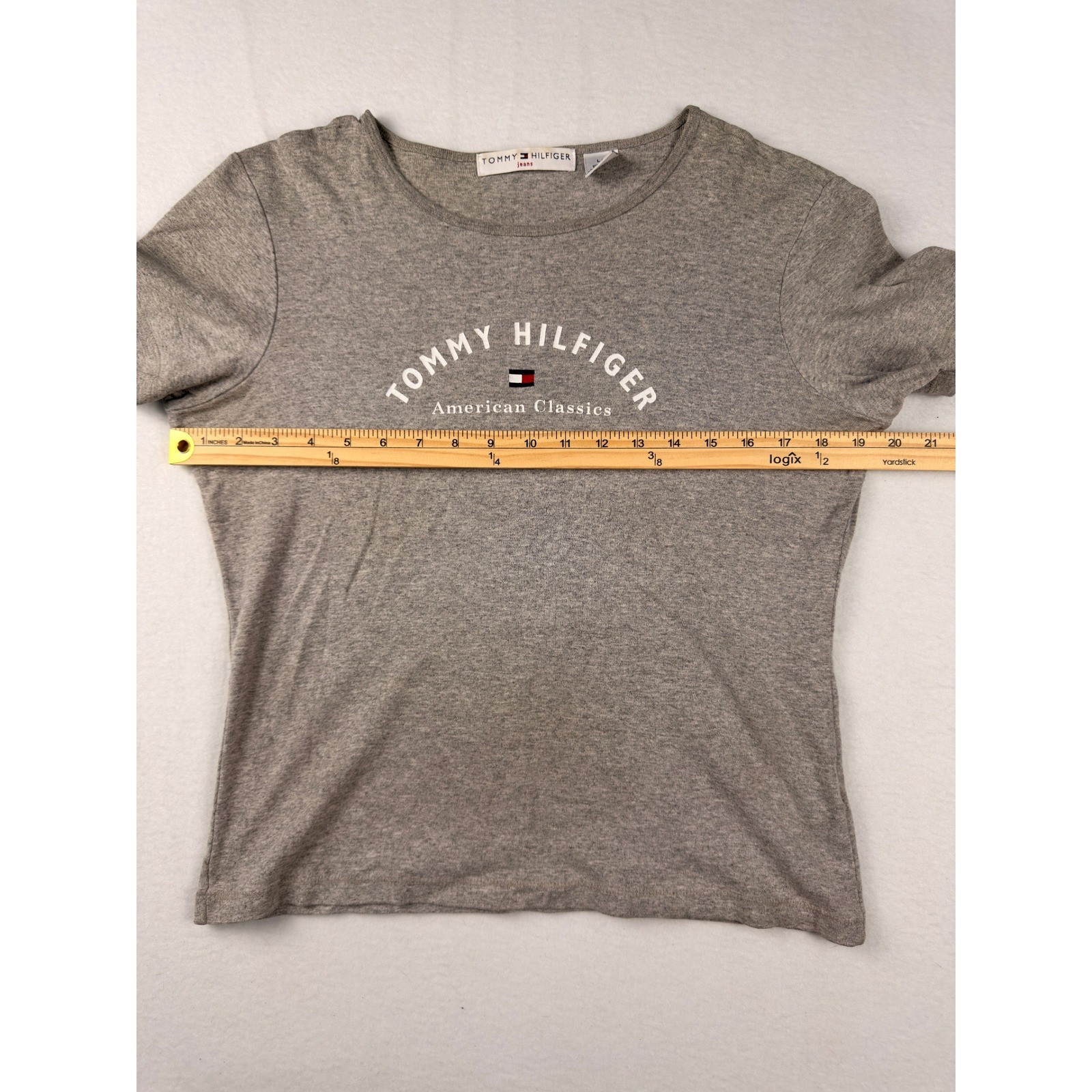 Vintage 90’s Tommy Hilfiger American Classics Vintage Babydoll Tee Gray L