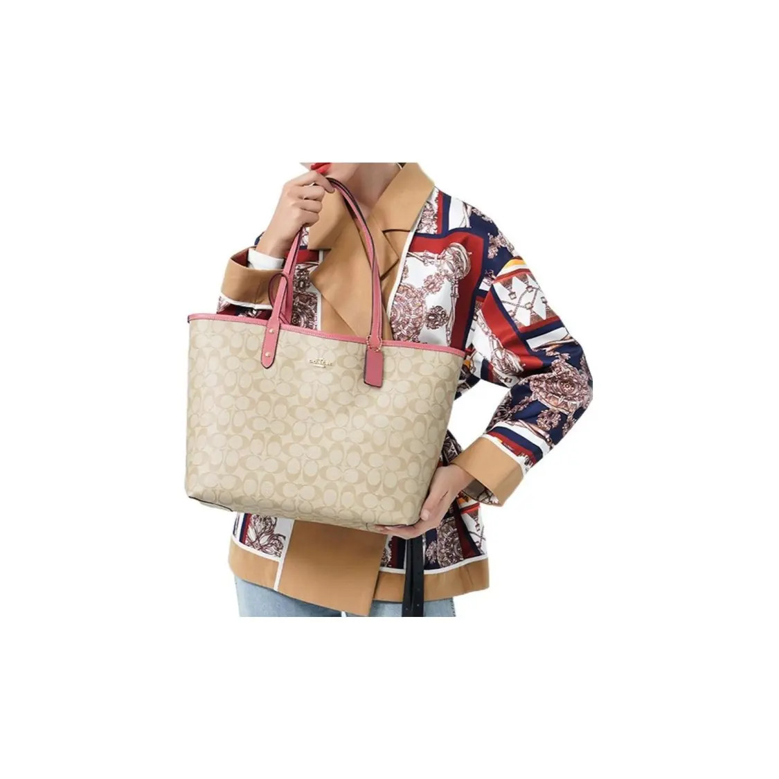 COACH Reversible City Tote 33 Tote Shopping Shoulder Bag Women’s 13×6.3×11.4 in