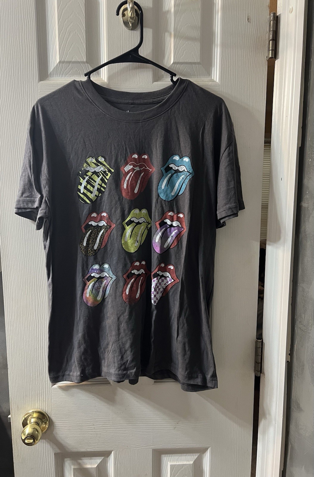 Vintage Rolling Stones Graphic Band Tee, Womens Large, Grey