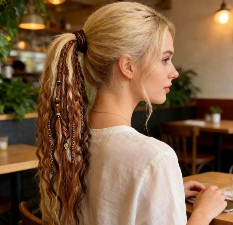 Fashion Boxing dreadlocks Braid Synthetic Hair Bohemian Extension Clip in 20″