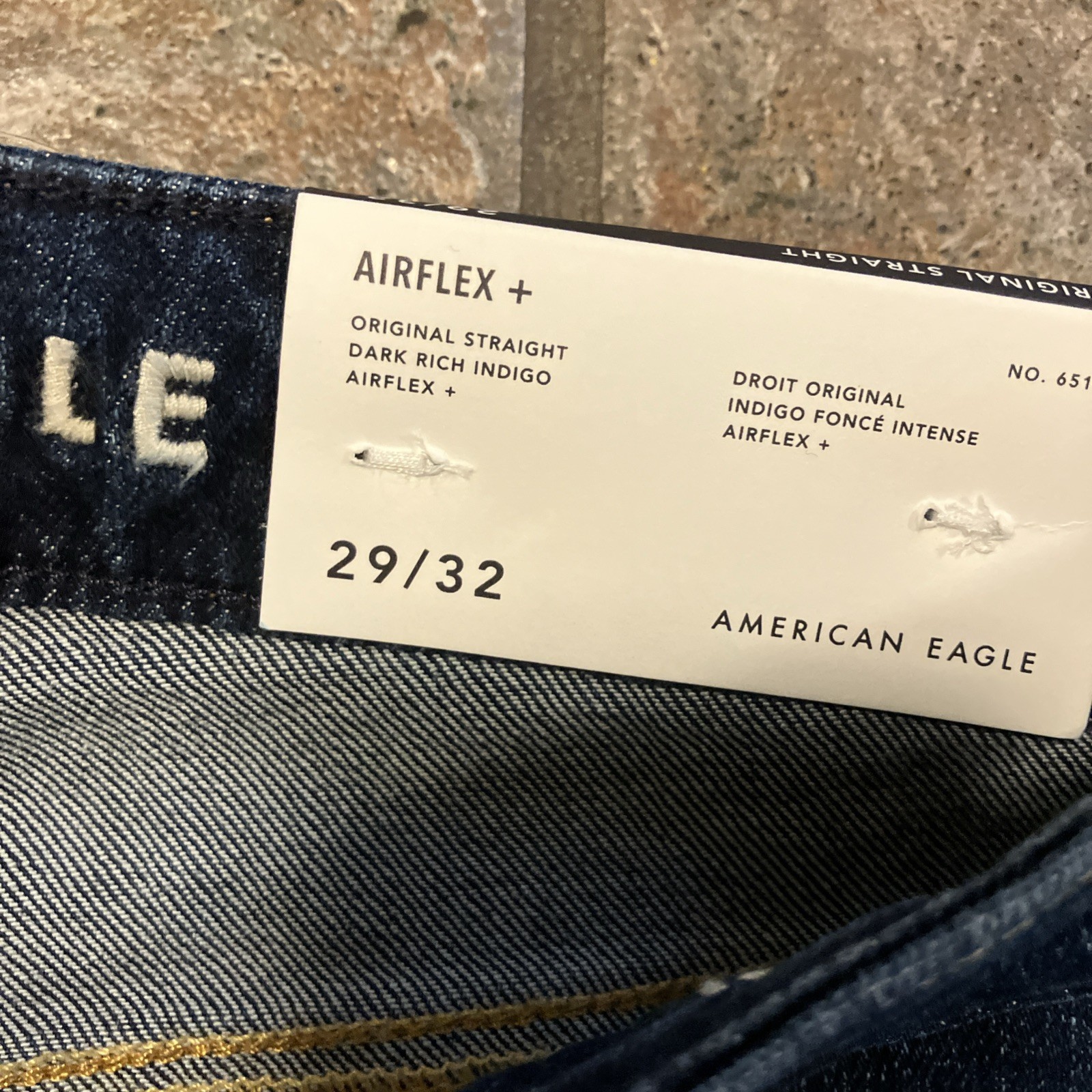New 29×32 American eagle mens original Straight Airflex+ Dark wash blue 6519