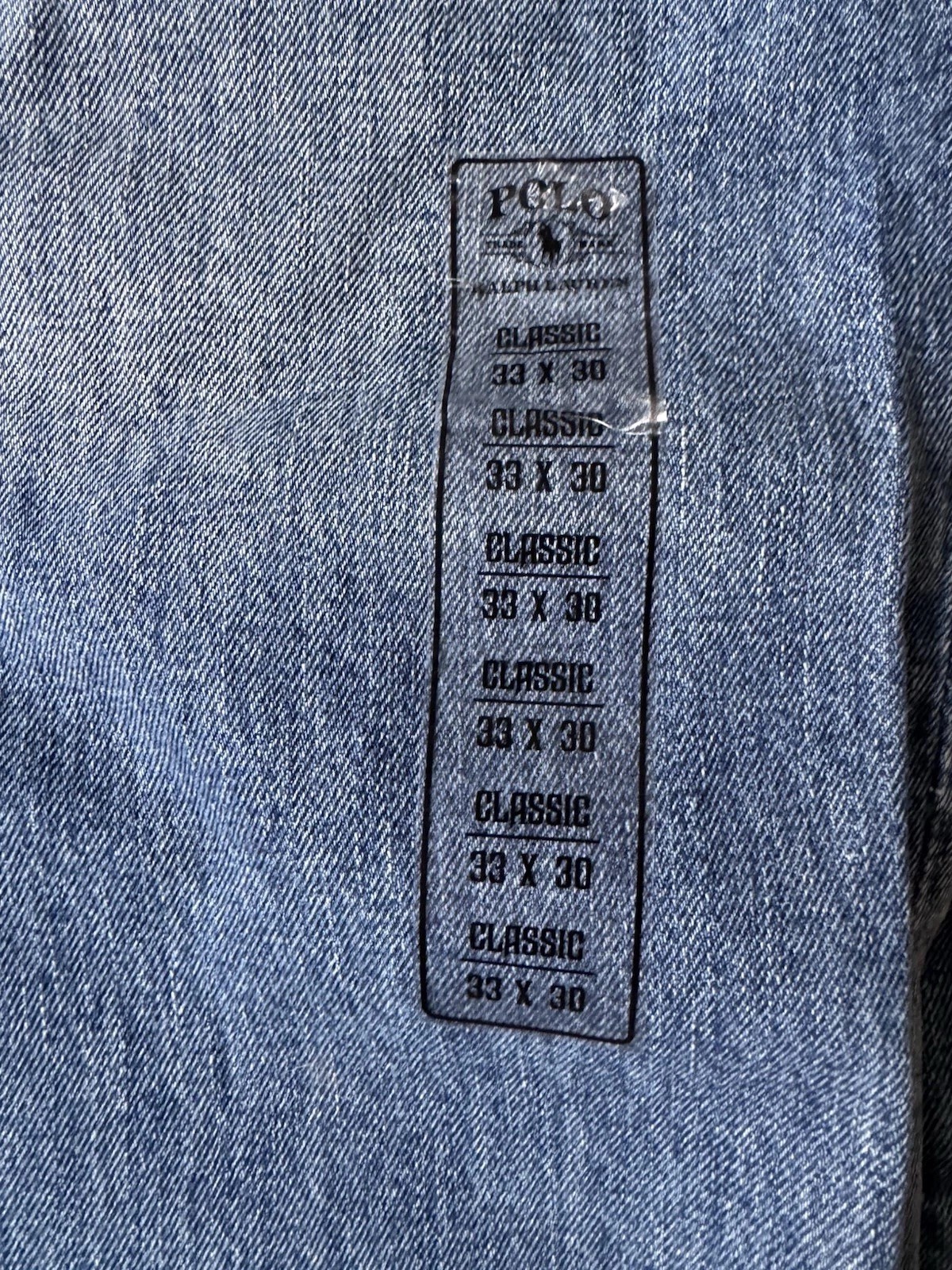 NWT Polo Ralph Lauren CLASSIC FIT 867 Men’s Denim Jeans ~size 33×30