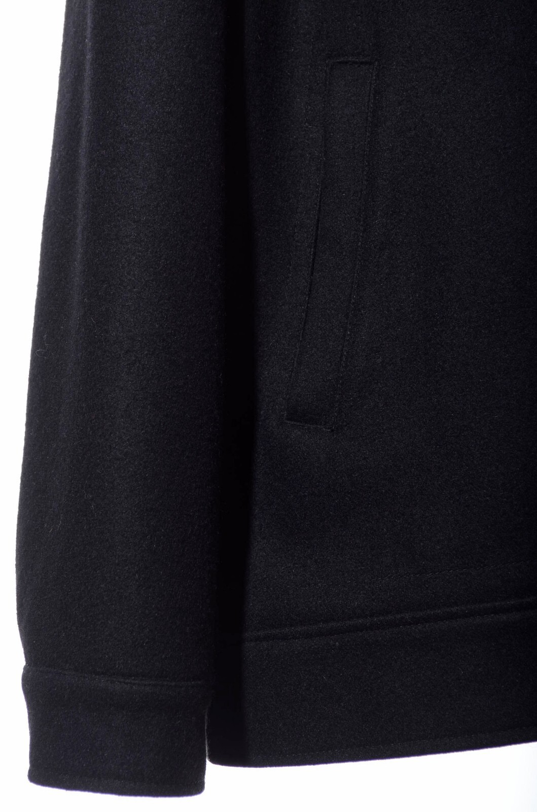 Joseph Abboud Outerwear Black Wool Rayon Blend Button-Up Zippered Jacket Coat L