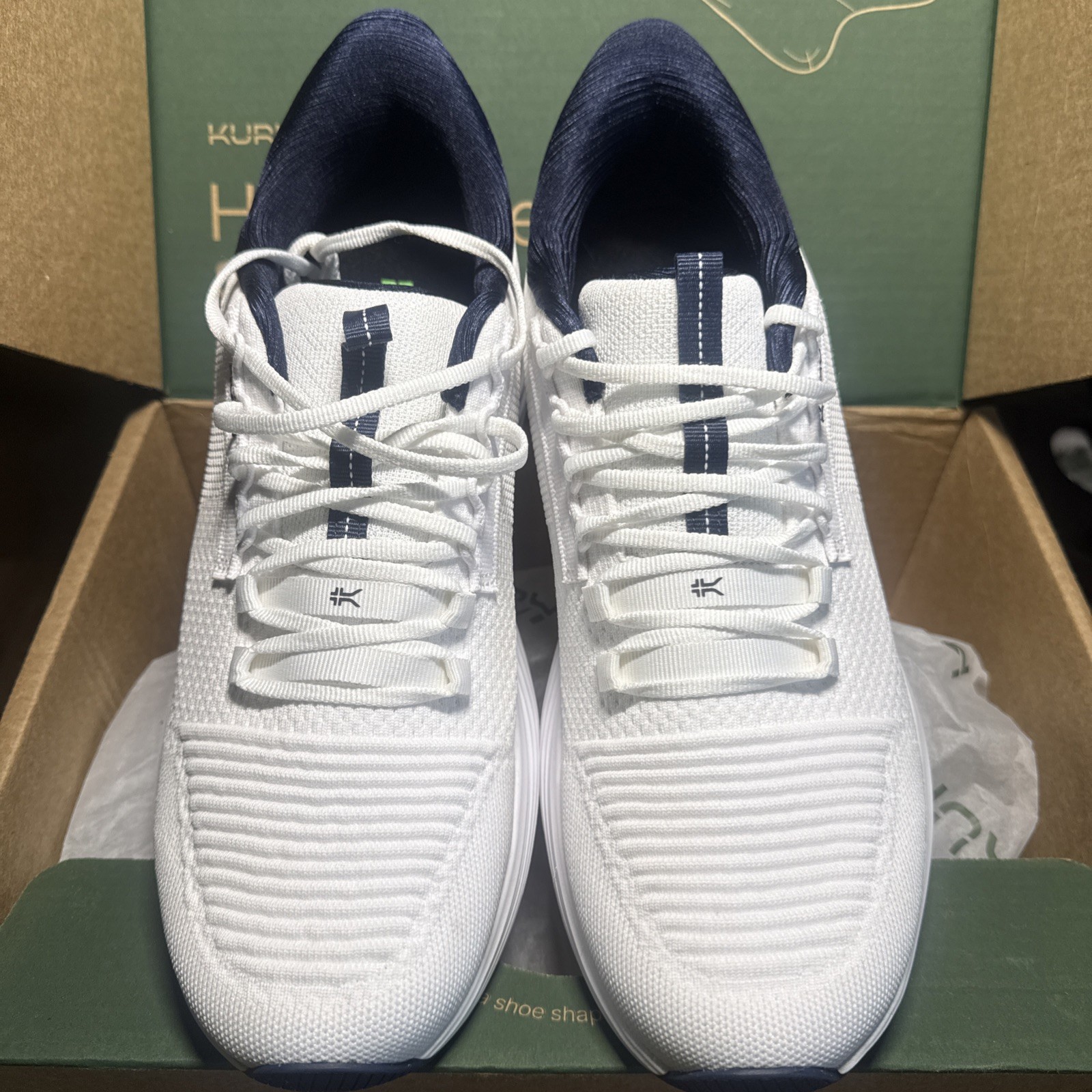 Kuru Atom 2 Men’s Size 12 Medium Bright White Indigo Blue Sneakers Shoes