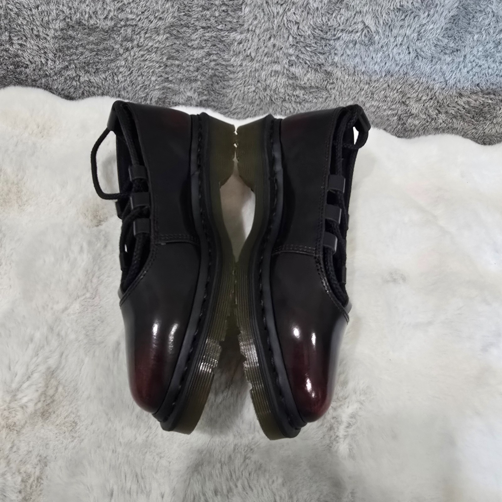 Dr. Martens Elphie II Cherry Red Arcadia Leather Ballet Inspired Women’s Size 6