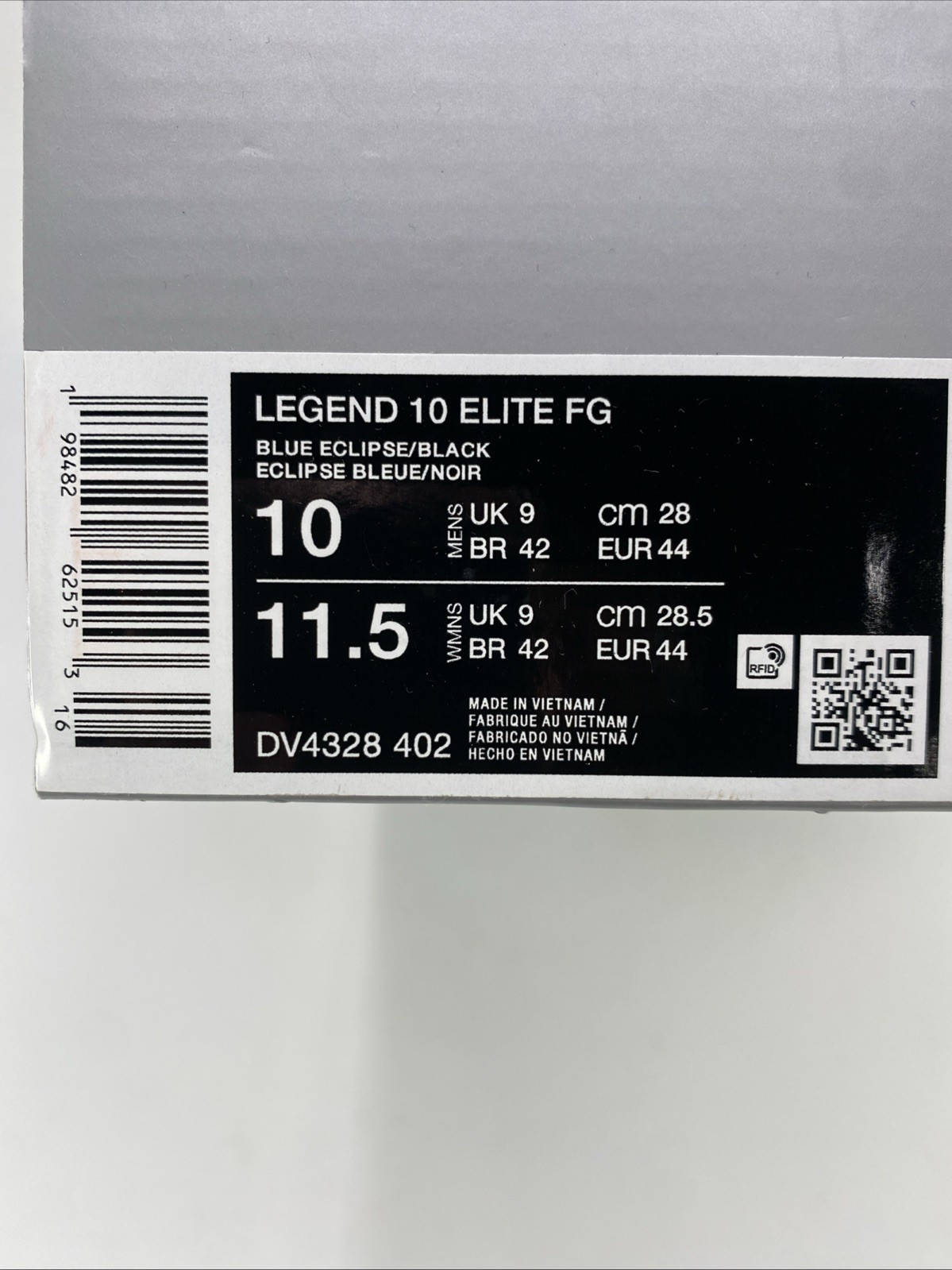 Nike Legend 10 Elite FG Blue Eclipse Black (DV4328 402) Men’s Size 10