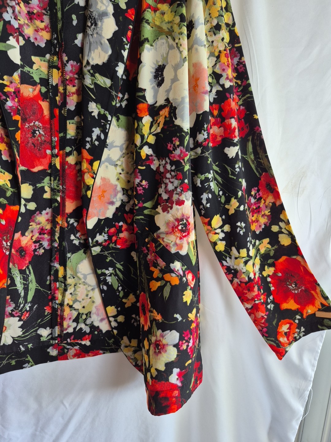 Philosophy Womens Lightweight Floral Jacket Size XL Granny Core Shoulder Pads