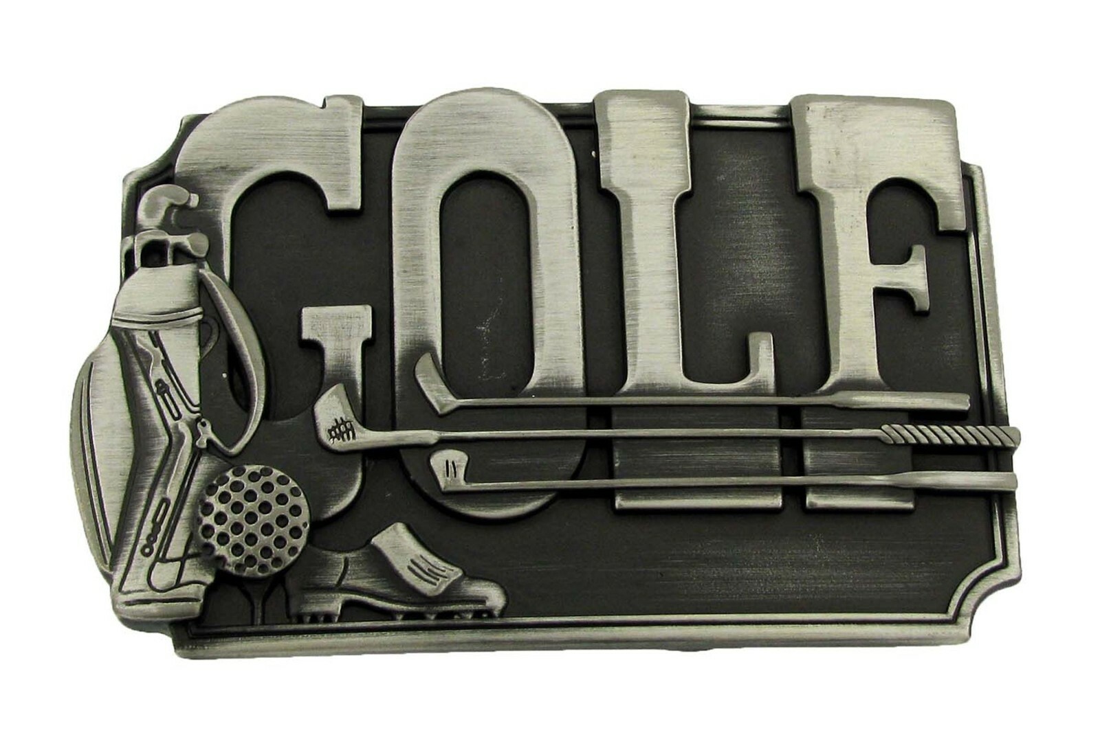 Golf Belt Buckle Golfer Balls Clubs Bag Shoe Antiqued Finished High Quality New
