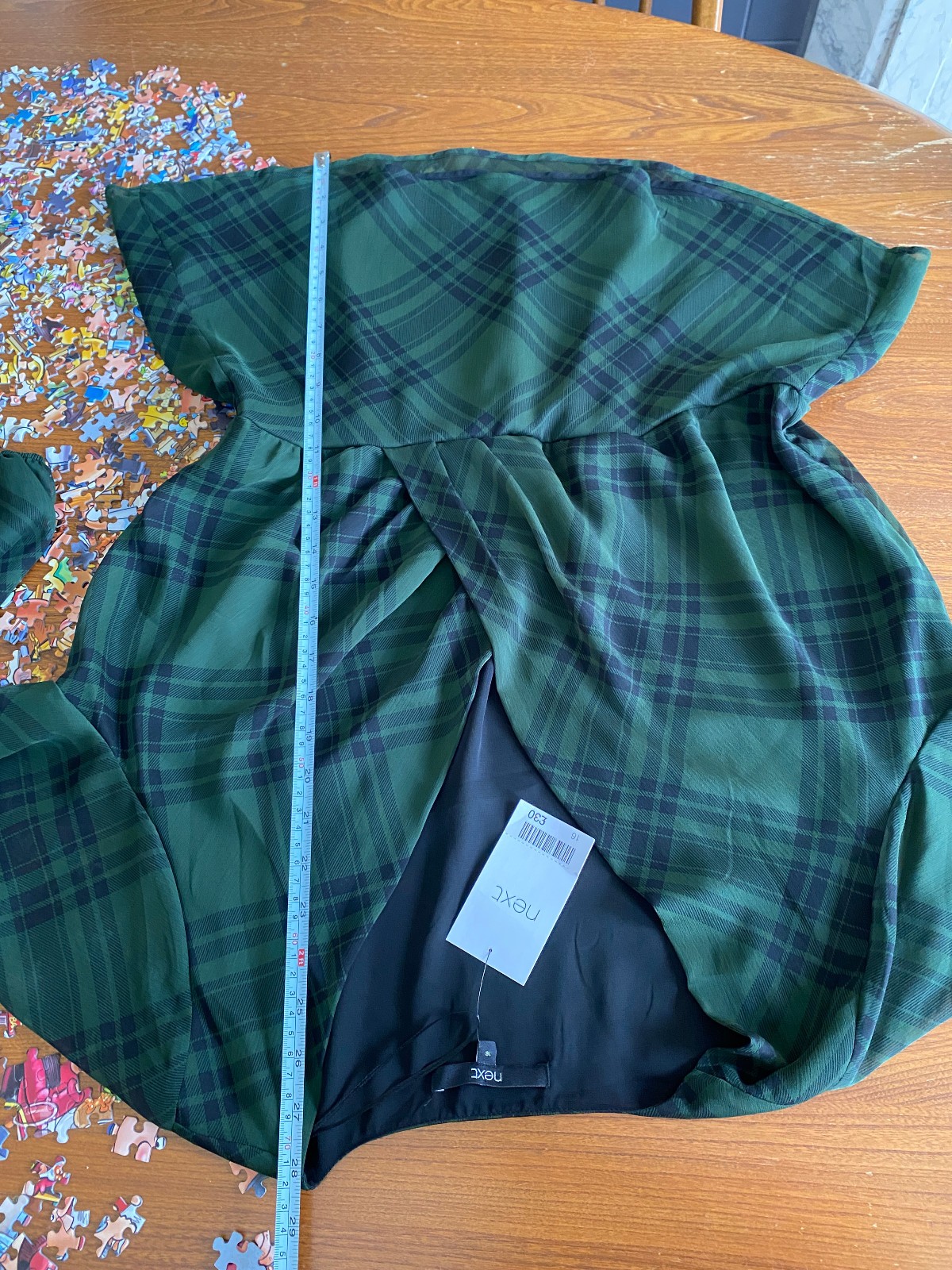 Next Blouse UK 16 Dark Green Long Sleeve Office Work
