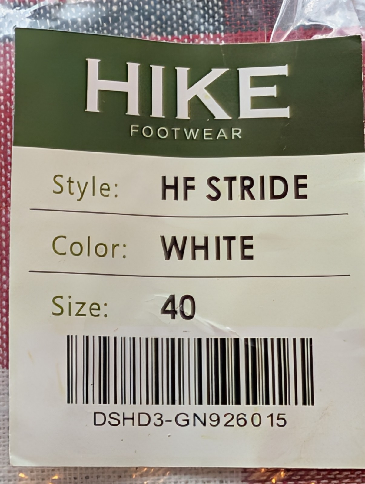 Hike Footwear W9/9.5 M7/7.5 EU40 HF Stride Barefoot Walking Shoes Sneakers White