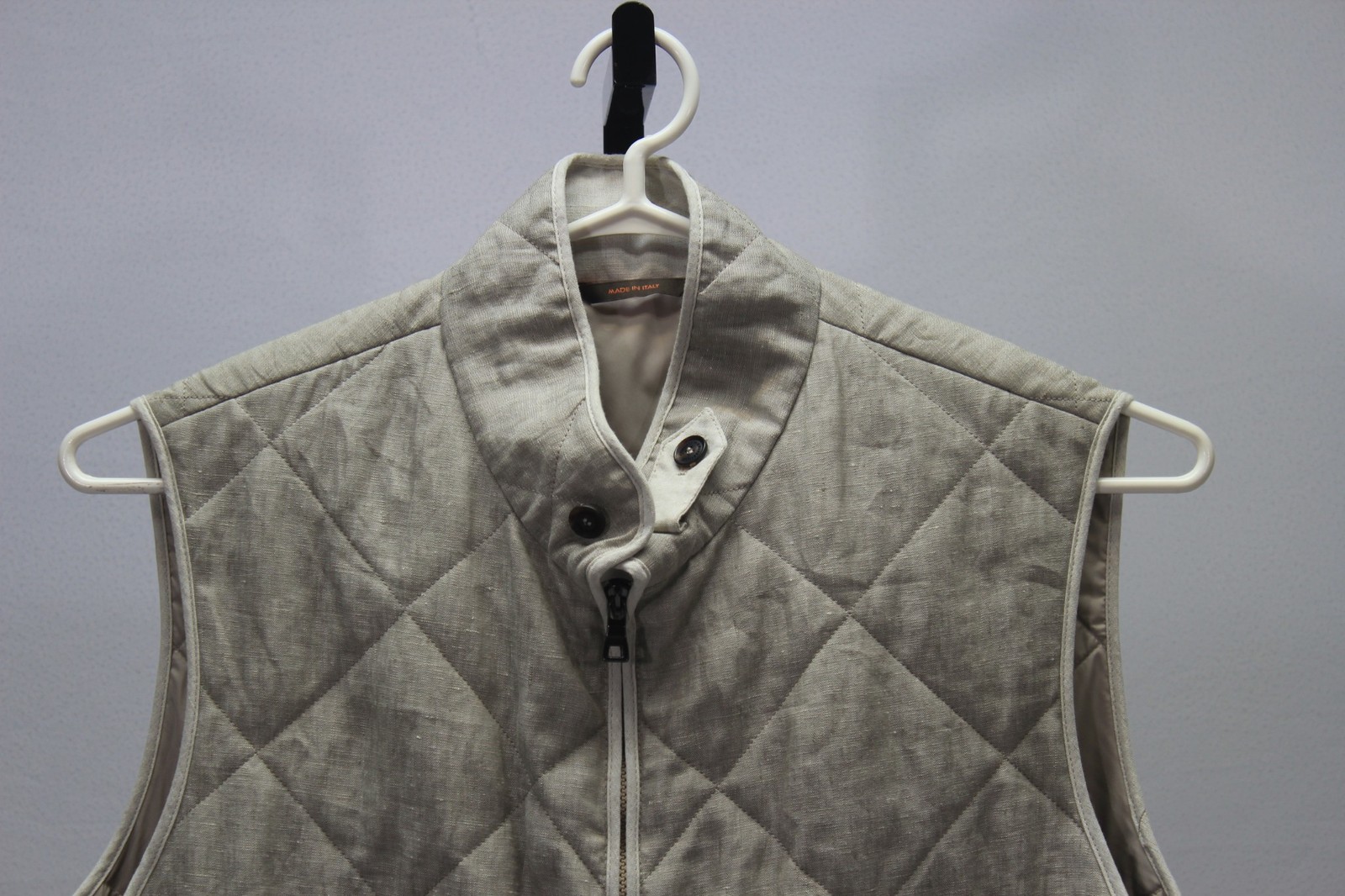 Waterville Quilted Linen Zip Vest Size 58