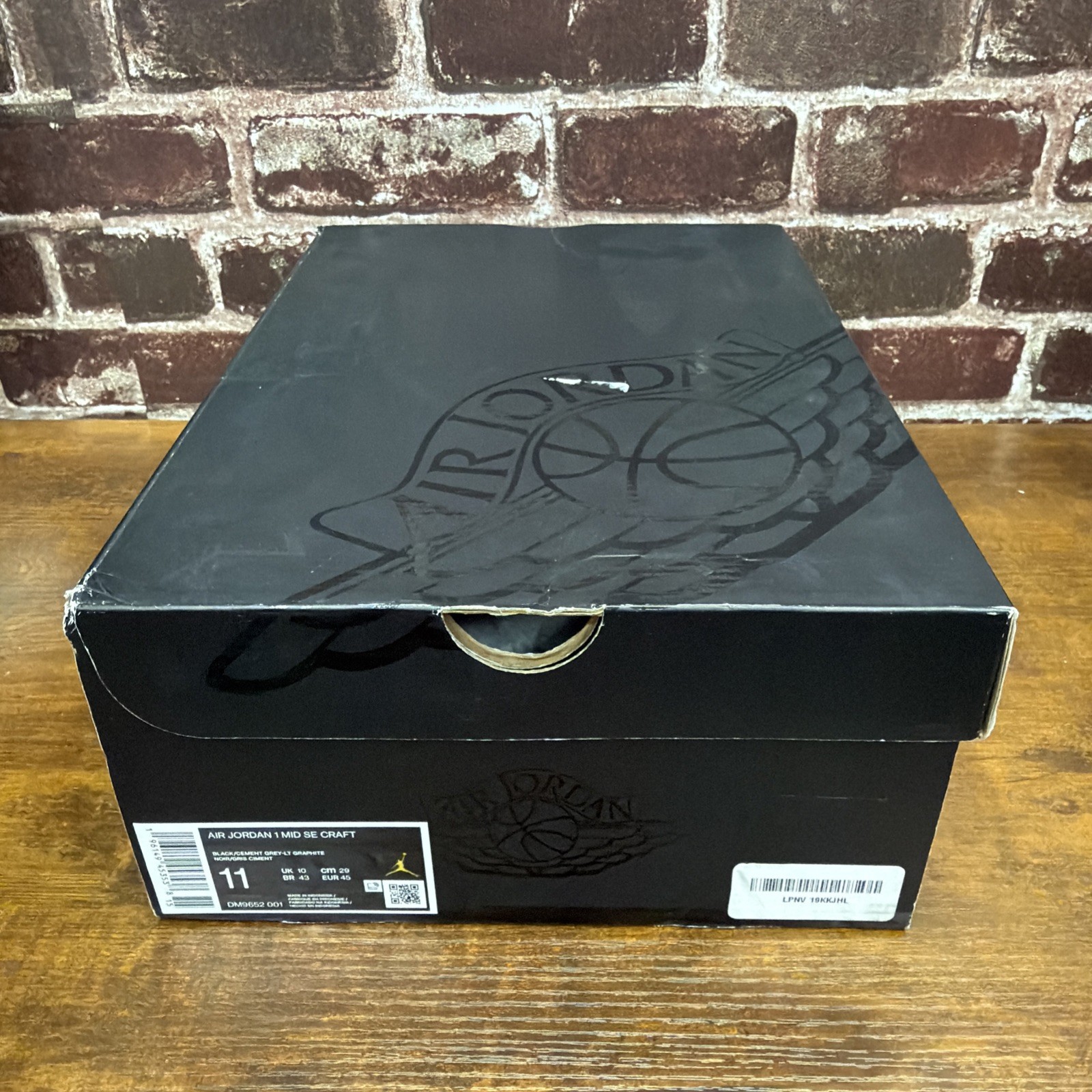 Nike Air Jordan 1 Mid SE Craft ‘Inside Out – Black’ DM9652 001 US Men’s 11 NIB