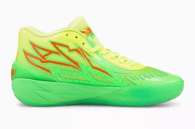 Puma Lamelo Ball MB.02 Nickelodeon Slime 377584-01 Basketball Shoes Sz 10