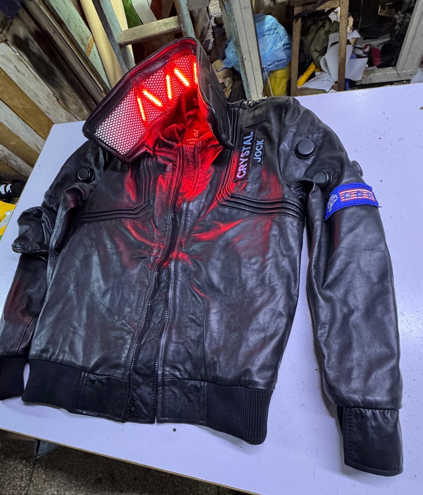 SAMURAI V’s Men’s Real Leather jacket Cyberpunk 2077 Bomber Gaming Fans Cosplay