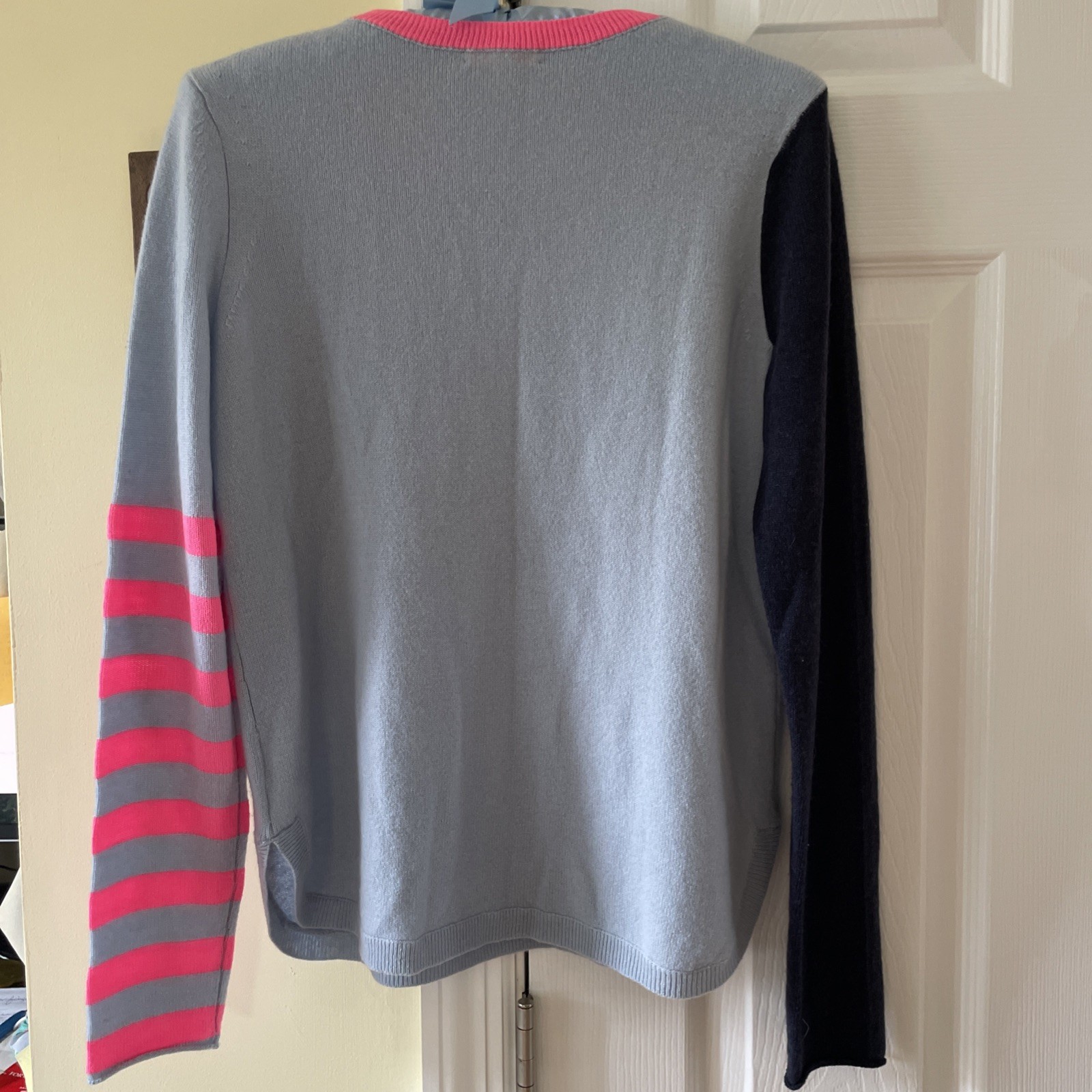 Lisa Todd 10% Cashmere 90% wool Sweater Womens XS Colorblock Striped Super soft