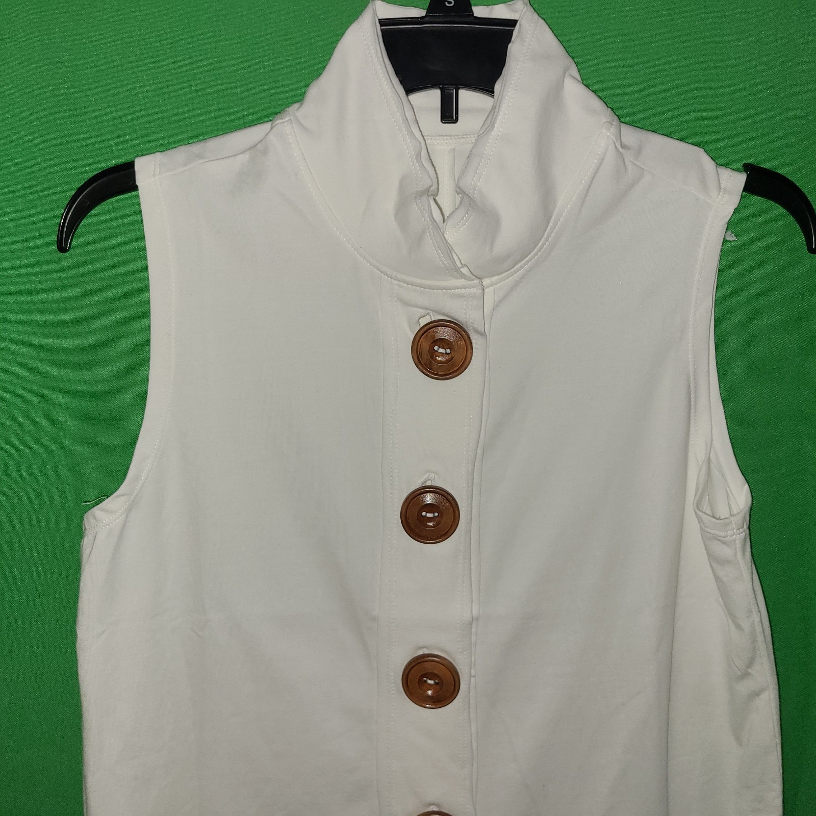 1925) NWOT NEON BUDDHA x-small white tee cotton top vest sleeveless new