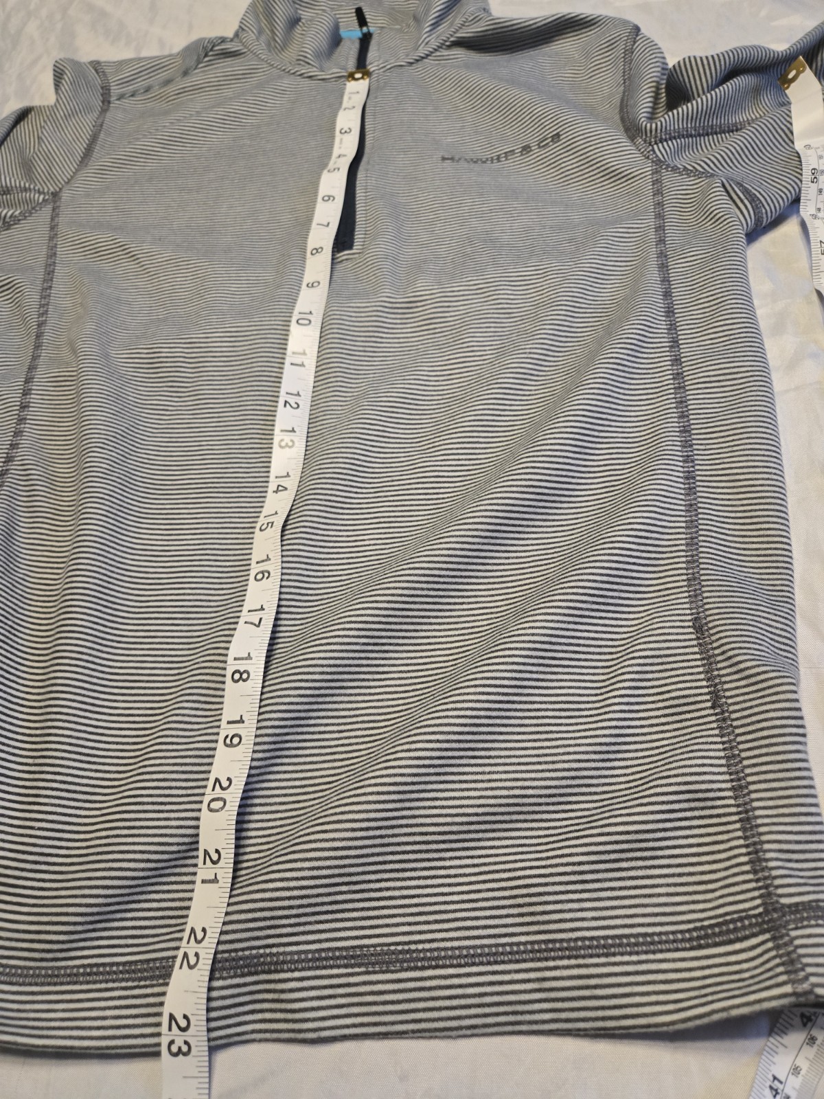 Hawke & Co 1/4 Zip Performance Striped Mens Small Breathable Lightwt Pullover