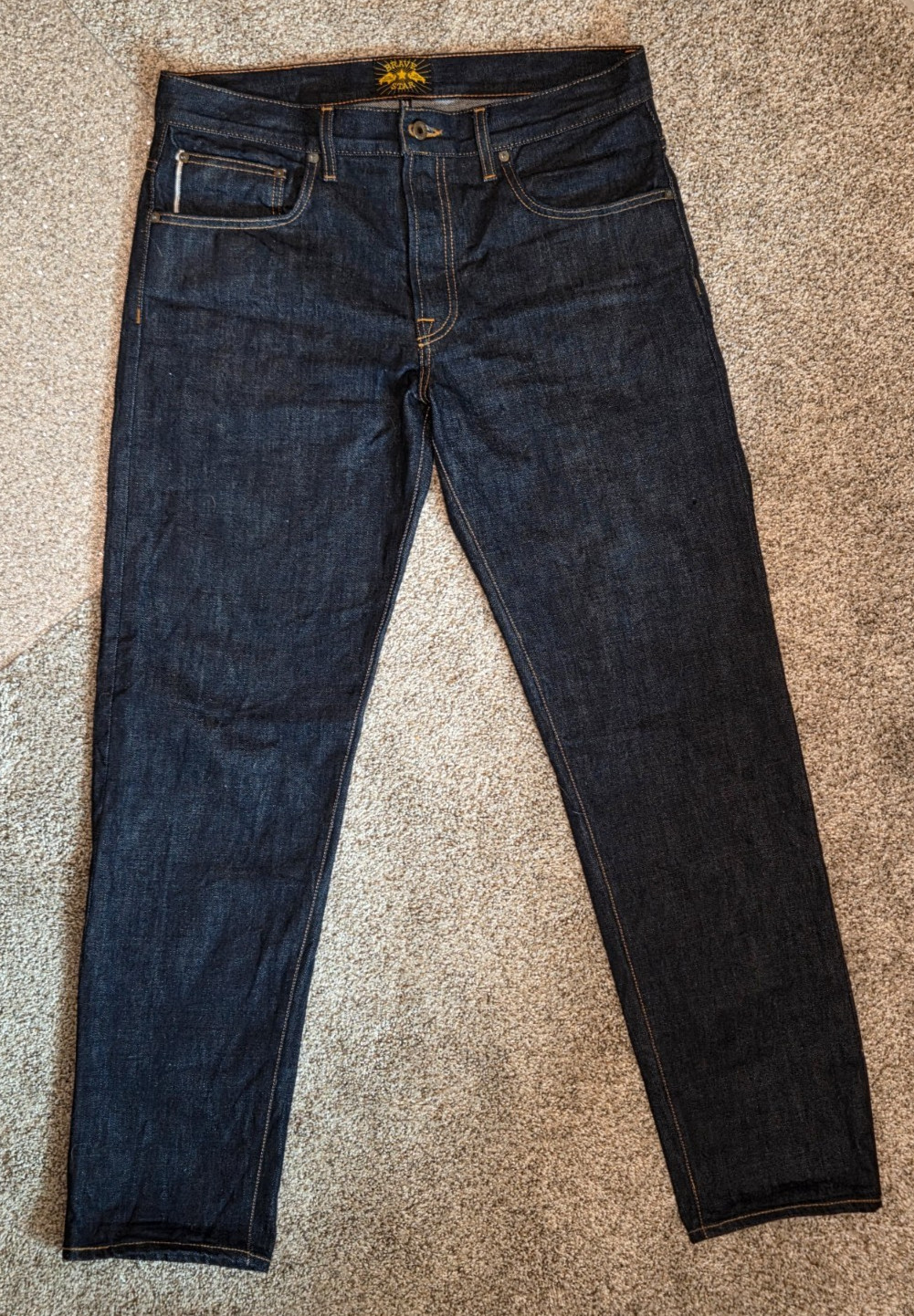 Brave Star Selvage – The True Straight – Men’s 14 oz Denim Jeans Size 34
