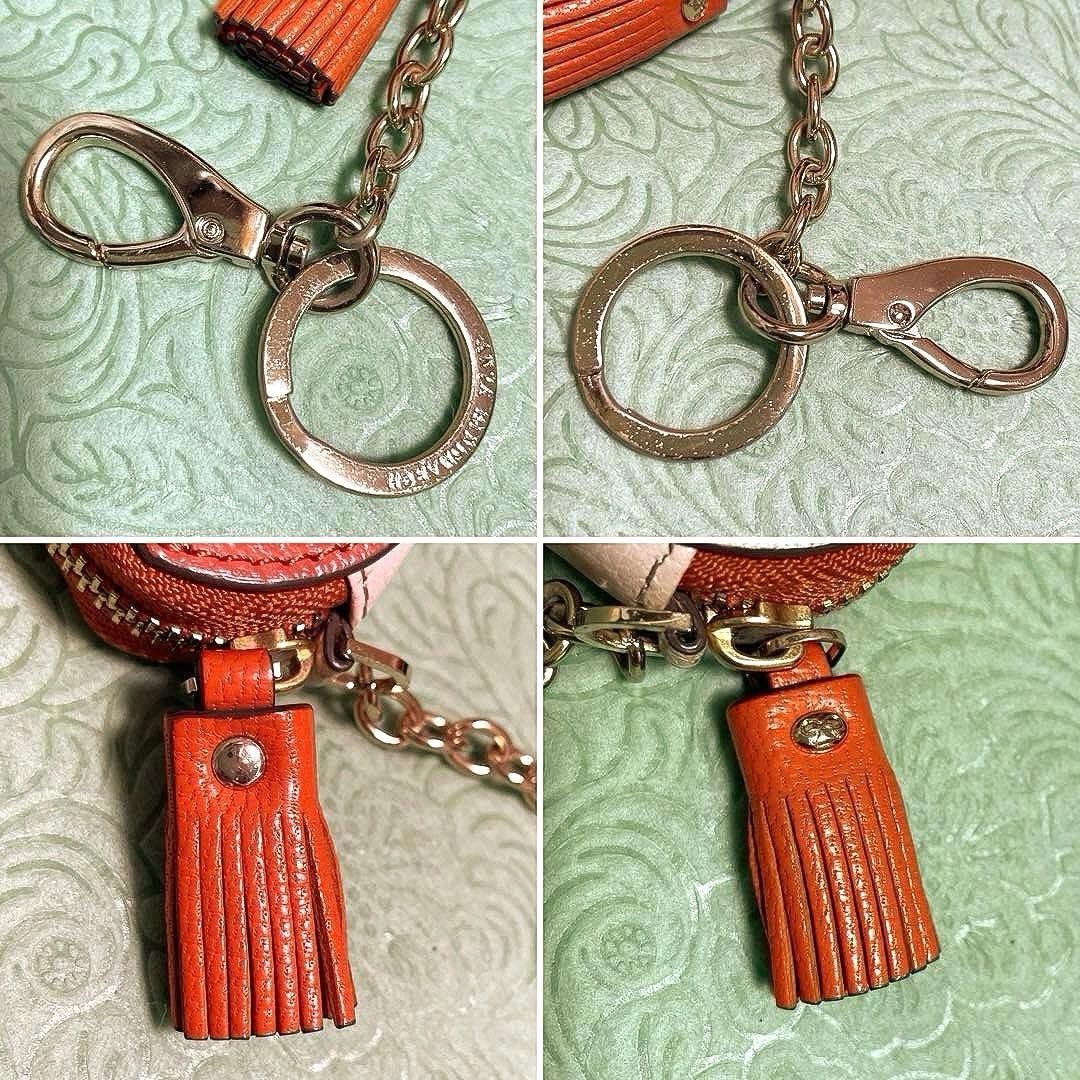 Anya Hindmarch Plaster Charm Coin Case OUCH Band-Aid Motif Muted Orange Leather