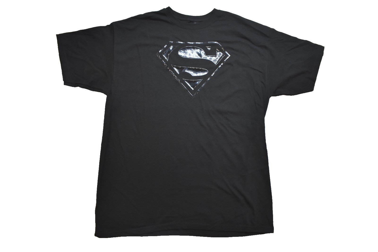 DC Superman Mens Black Logo On Black Shirt New XL