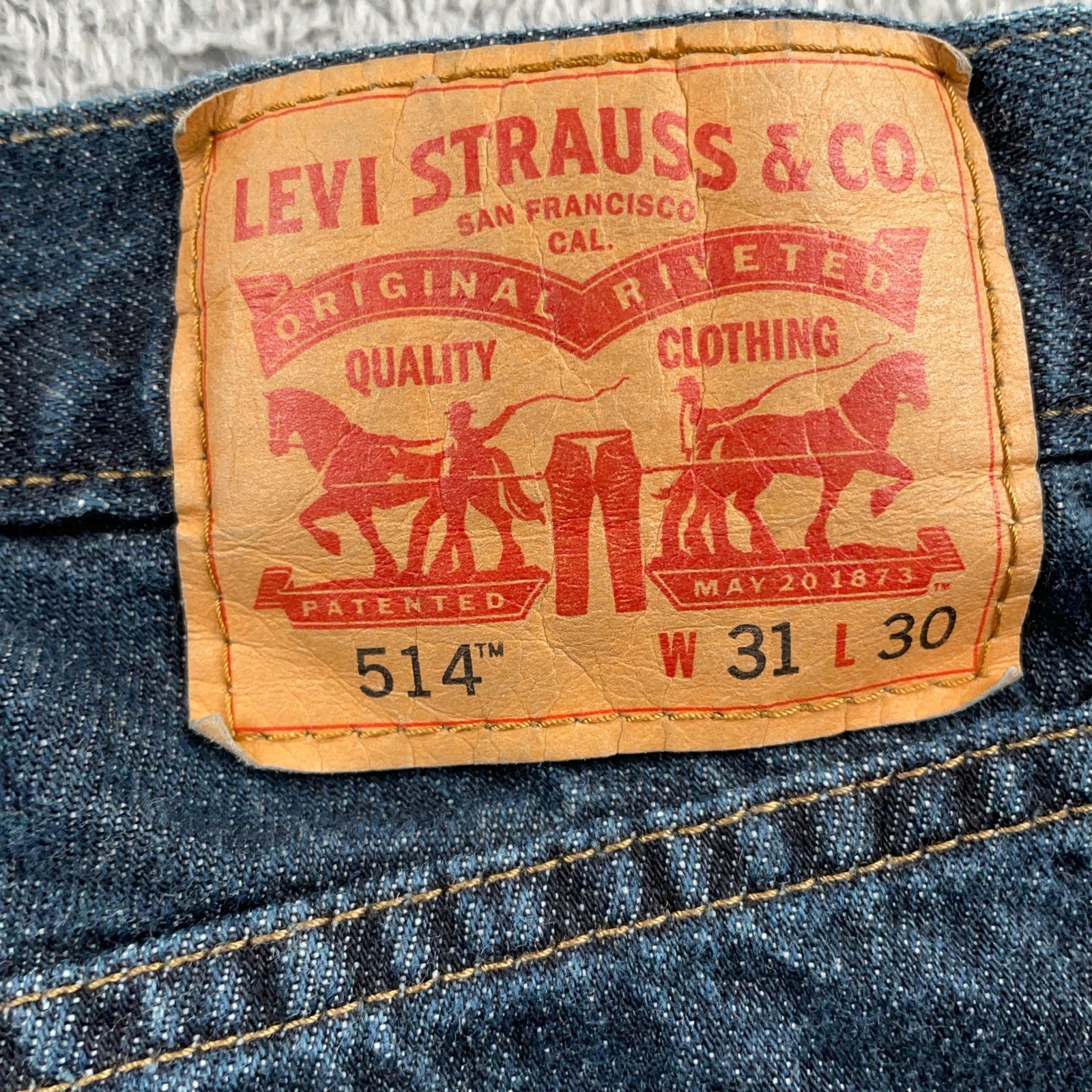 Levis 514 Jeans Mens 31×30 Fits 30×29 Blue Slim Straight Dark Wash Denim Pants
