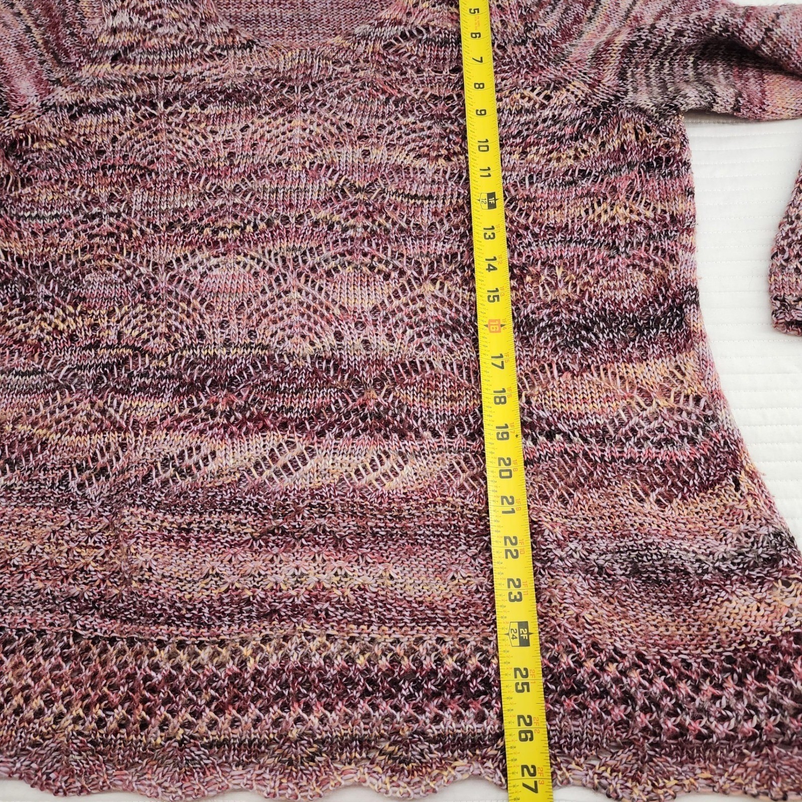 DB Established 1962 Woman 2X Sweater Knit Open Weave Pullover Layering Top