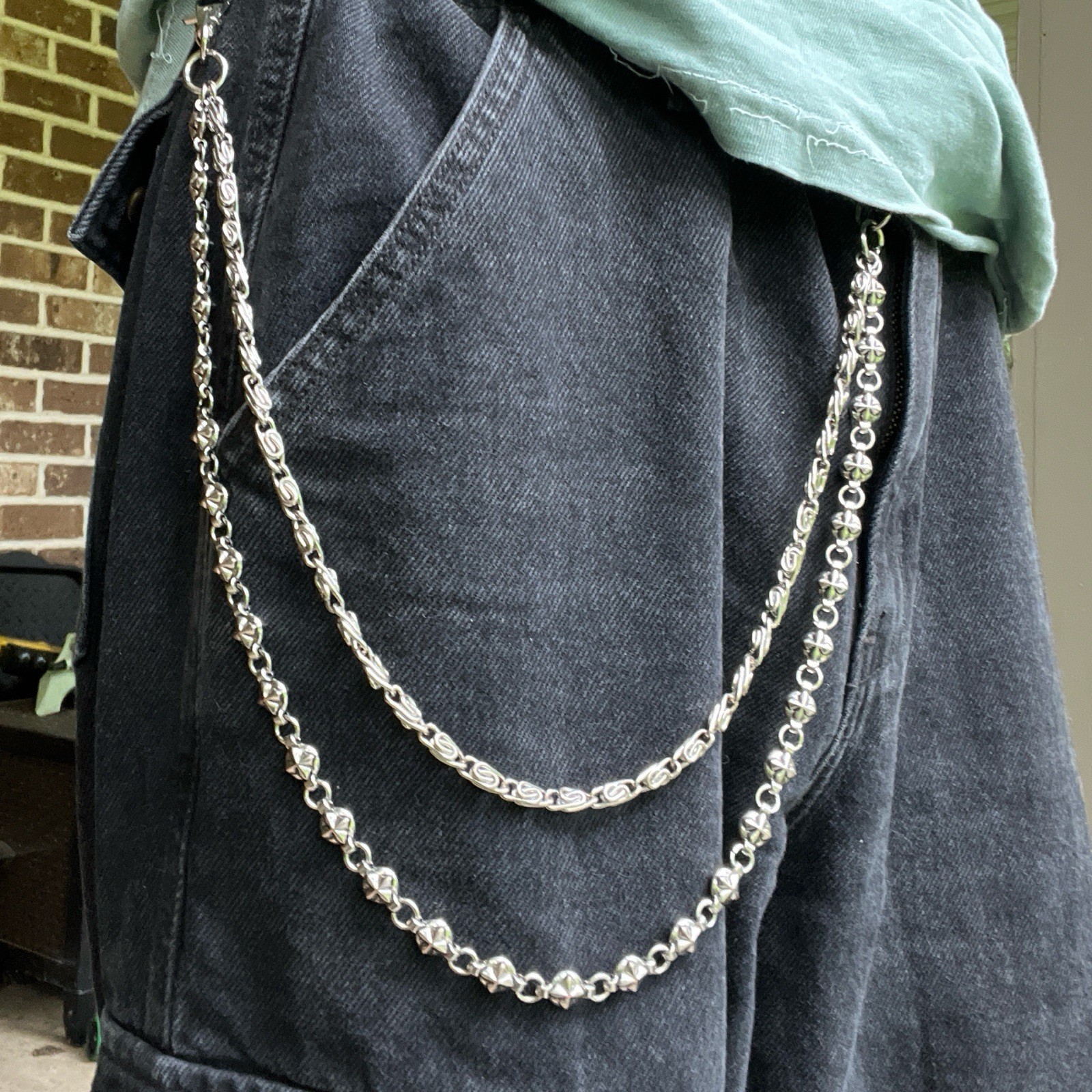 Silver Chrome Men’s Unisex Wallet Chain