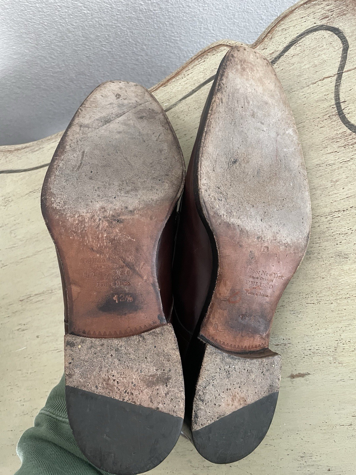 TO BOOT NEW YORK Hand Made in Italy Brown Derby in Italian Calf Size 12 1/2