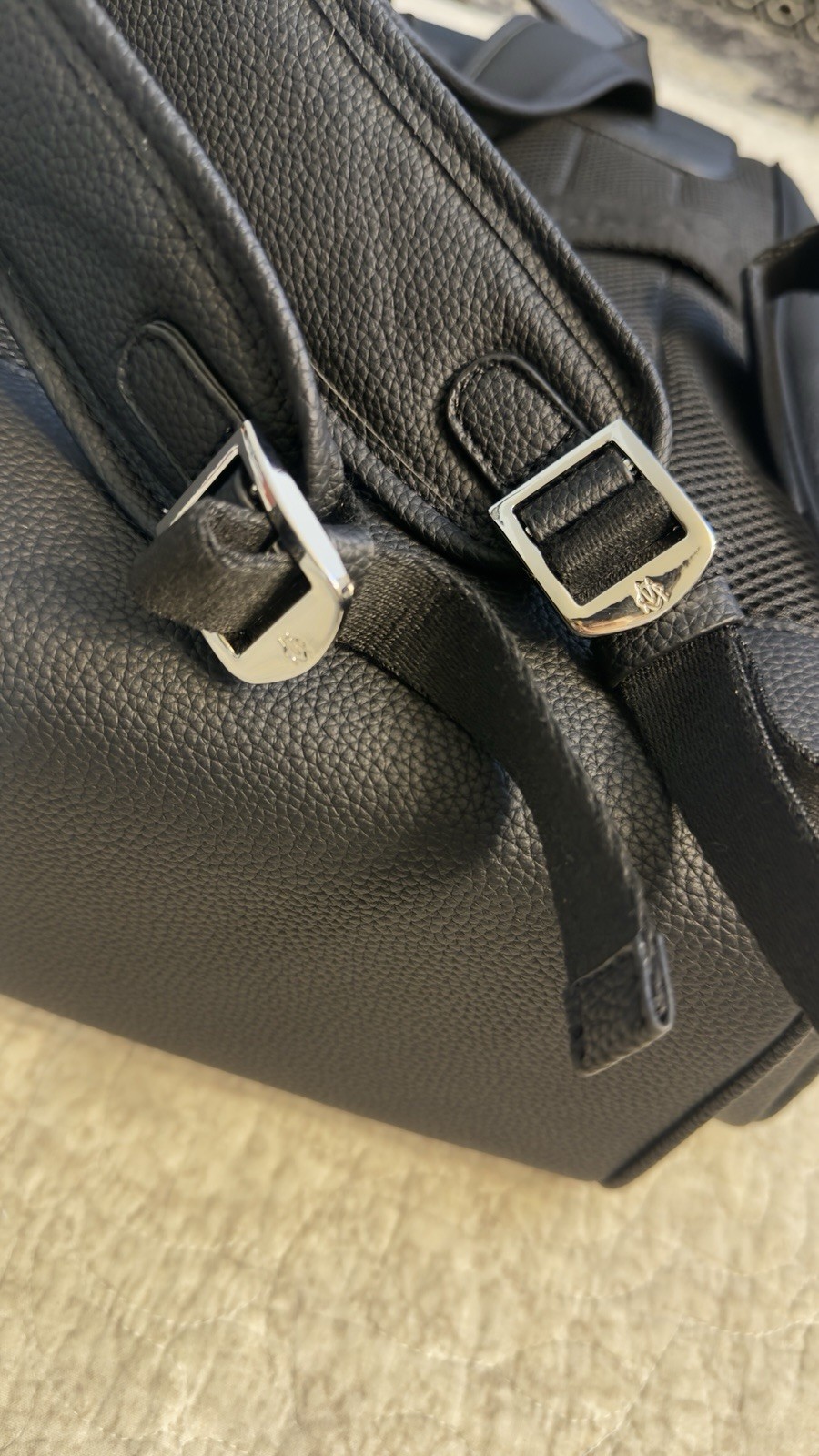 RIMOWA Black Men’s Backpack Drawstring Flap Buckle Zip Pockets Adjustable