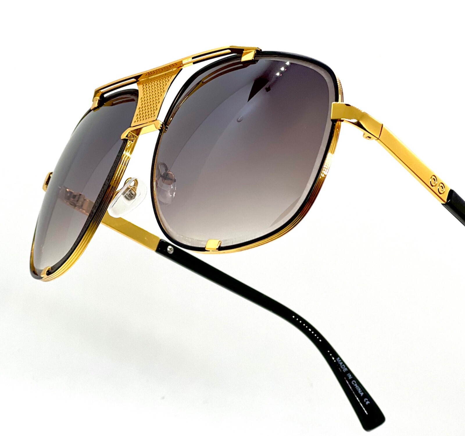Luxury Sun Glasses Outdoor Driving Retro Black Gradient Lens Classic Eye Glasses