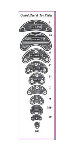 Guard Plastic Heel Plates Taps Savers 5 Pair( 10pic) Size 4/5/ 6/ 6A) w/ nails