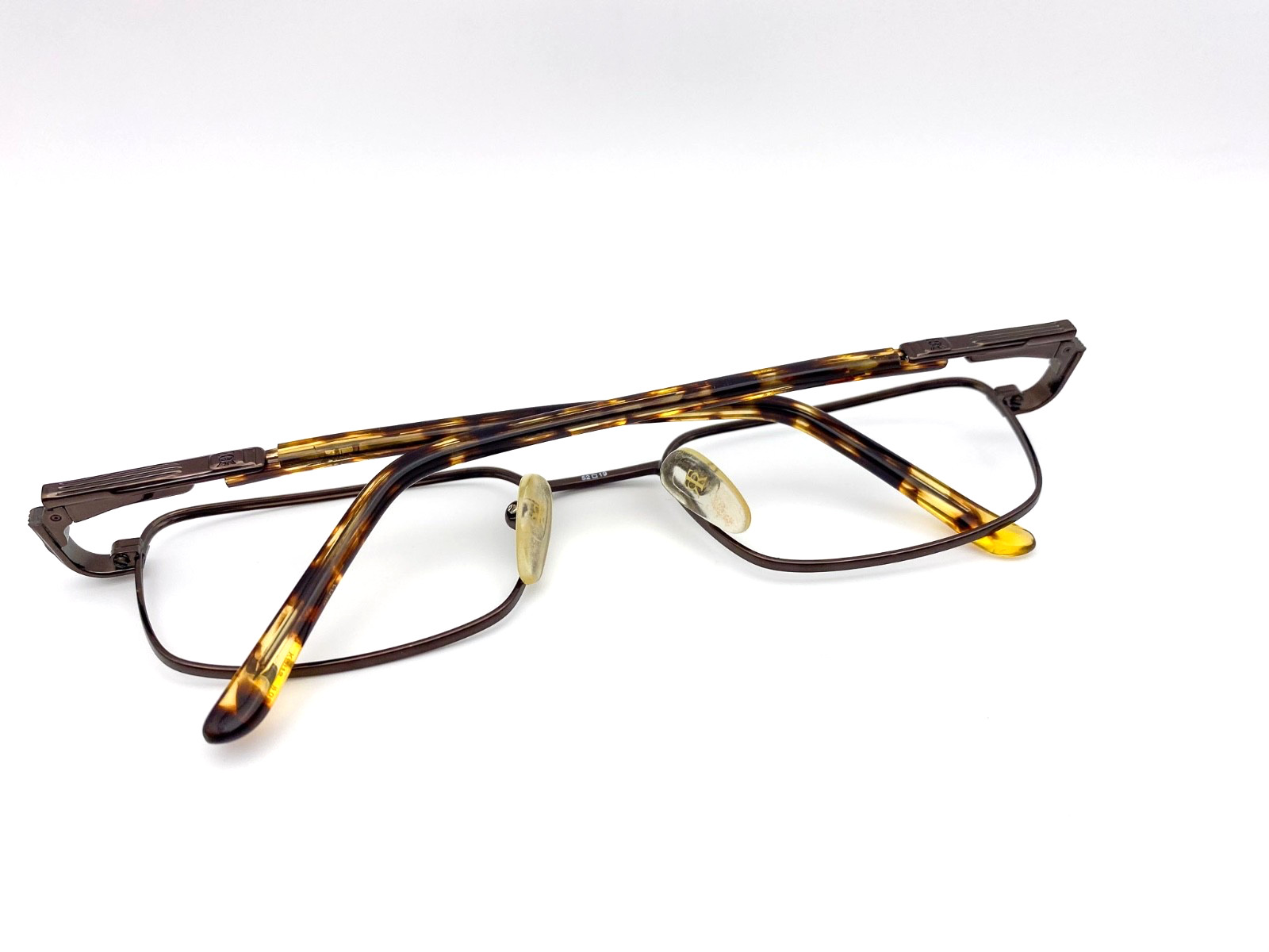Vintage Roy Tower Metal Tortoiseshell Rectangular Eyeglasses | NOS 1990s Frames