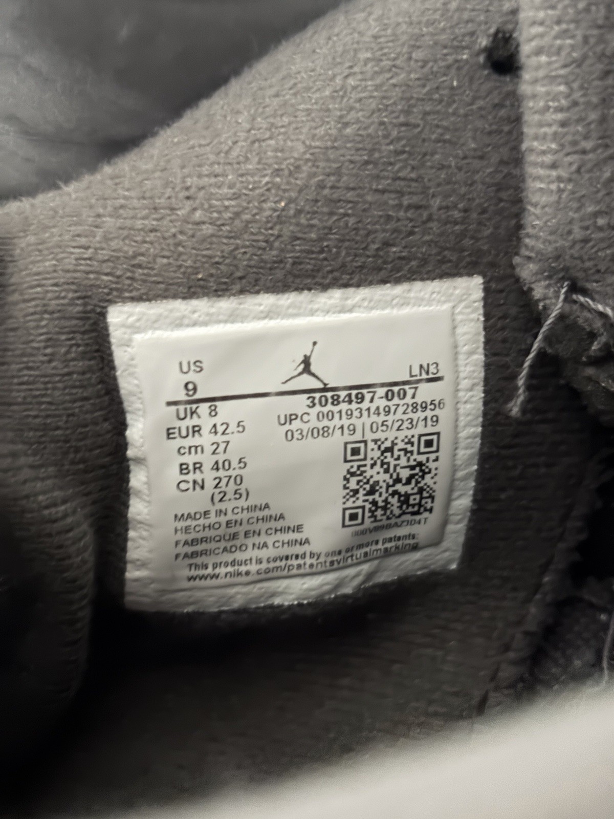 Nike Air Jordan 4 Cool Grey 2019 Size 9