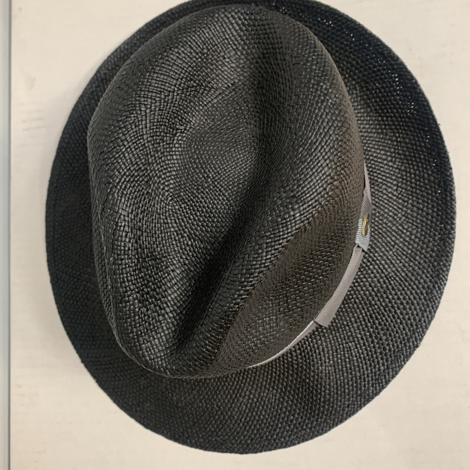 Genuine Panama Hat, 100% Toquilla Straw Handwoven in Ecuador, Fedora Black Small