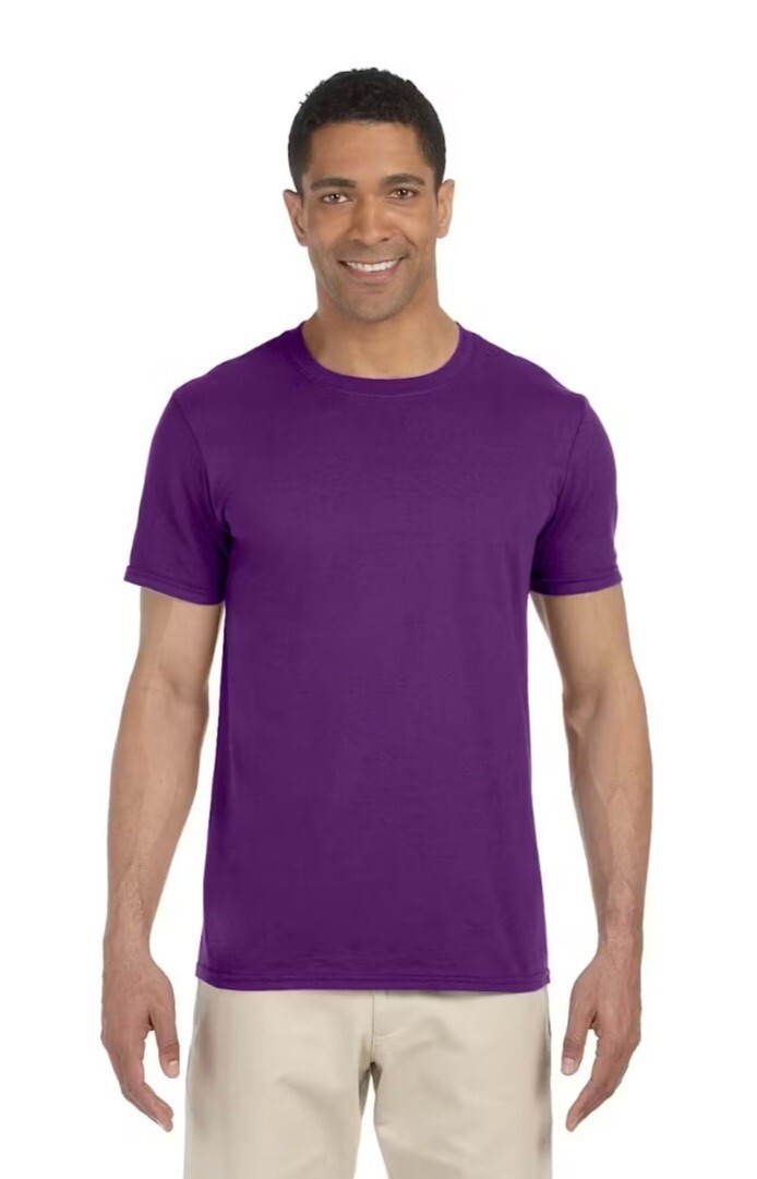 Gildan 64000 Softstyle T-Shirt Unisex Small Blank Tee Purple New