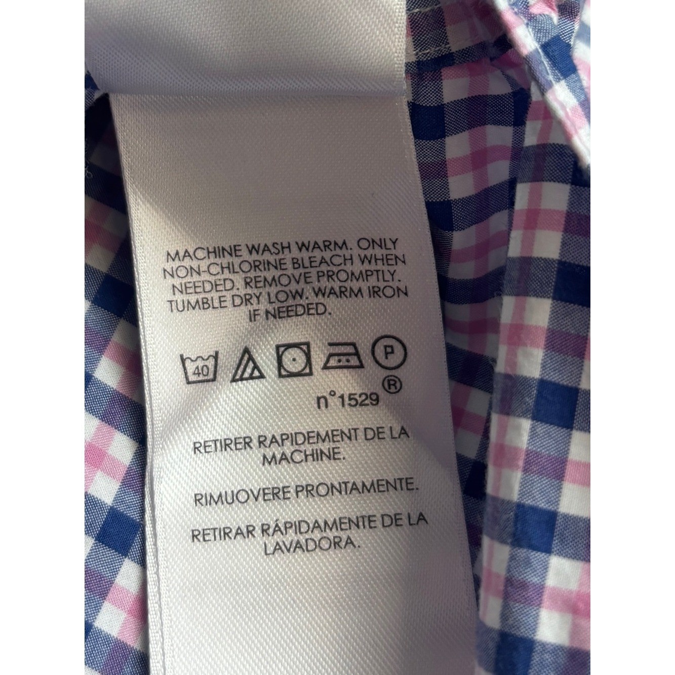 Ralph Lauren LG Blue Pink Plaid Button Down Shirt Cotton Classic Fit Men