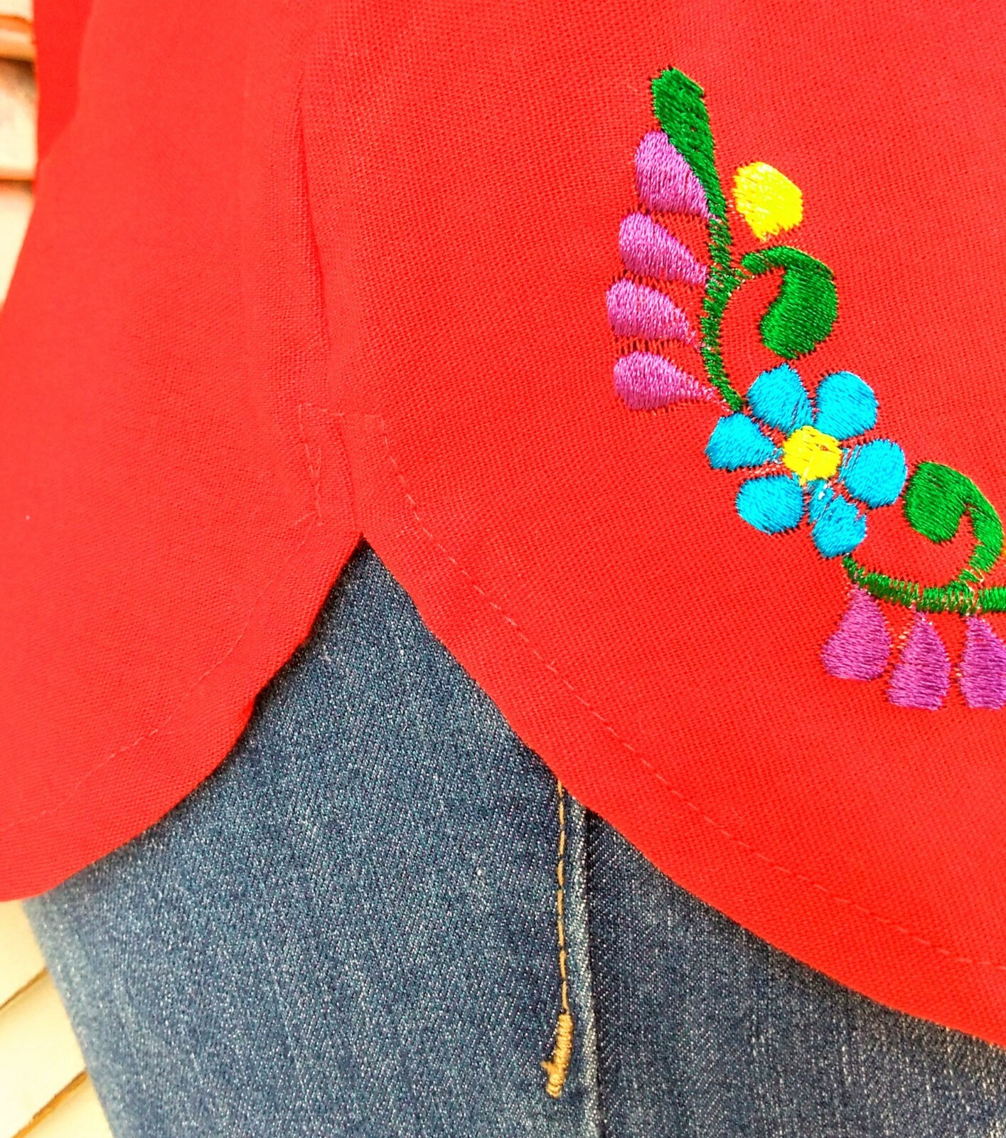 Mexican Embroidered Women’s Blouse Assorted Sizes & Colors S To 3XL Peasant Top
