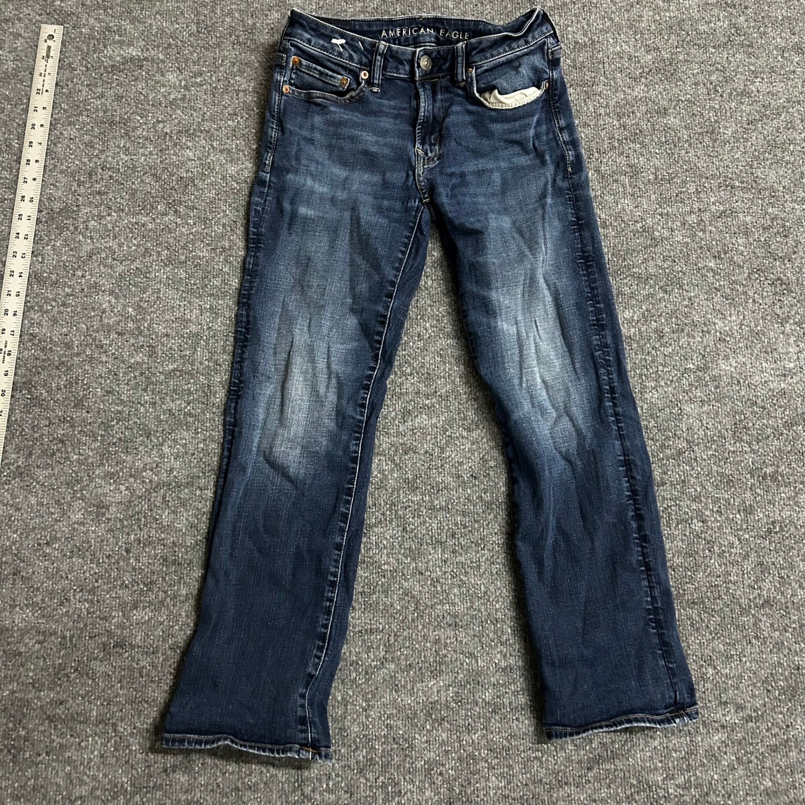 American Eagle Jeans Mens Size 28×30 Blue Airflex Slim Straight Dark Wash