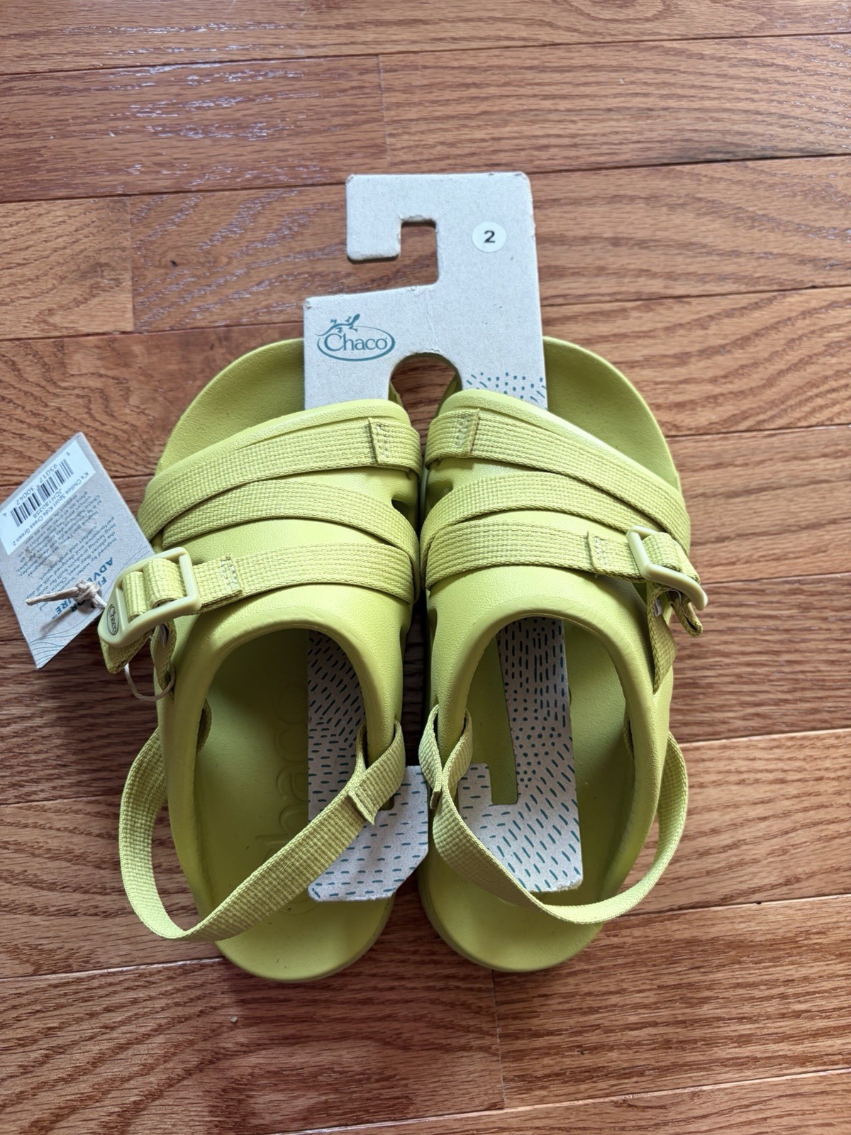 Kids Chaco Chillos Sport Kid Cress Green Size 2 Sandals