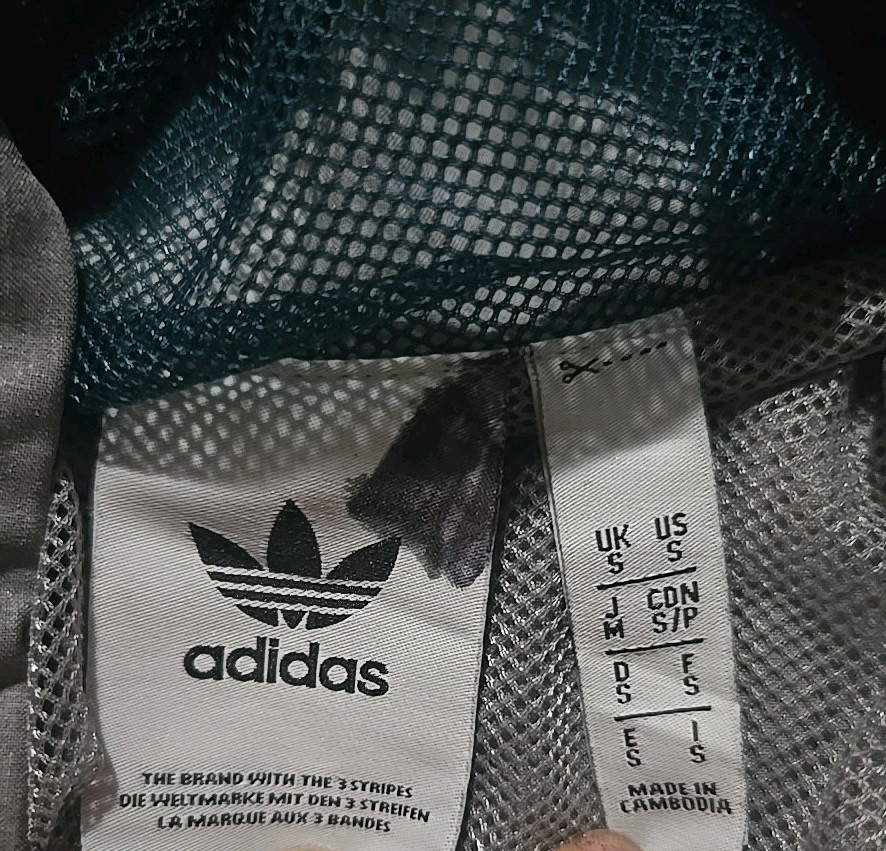 adidas Men’s BR8 Pullover Windbreaker Jacket Charcoal Grey/Chalk Size S DT2732