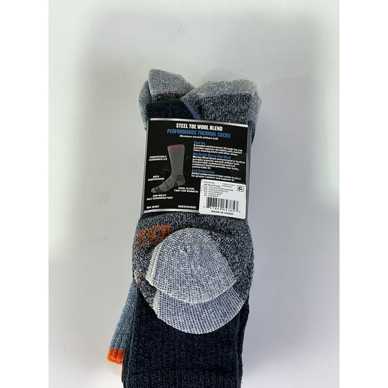 Dickies Mens Steel Toe Crew Performance Thermal Wool Blend Socks 3 Pairs Sz 6-12
