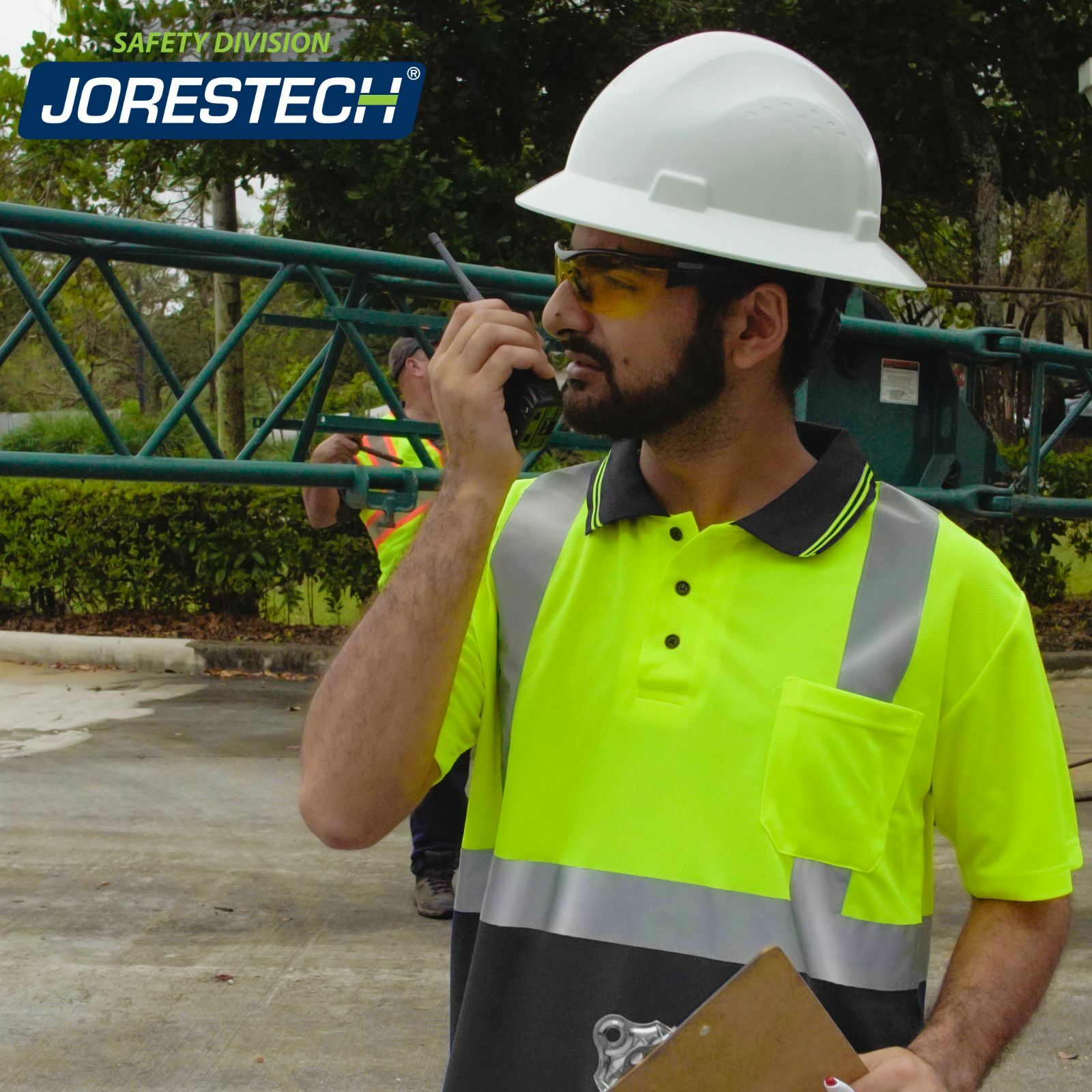 Printed NEW JORESTECH ANSI/ISEA Class 2 Safety Reflective Quick-Dry Polo Shirts