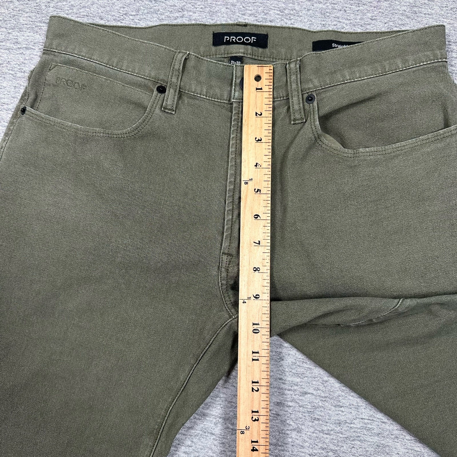 Proof Pants Mens 31×29 Green Rover Canvas Straight Travel Workwear Huckberry