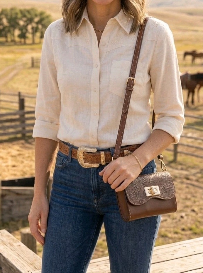 Artisanal 100% Leather Handbag | Hand tooled Shoulder Bag