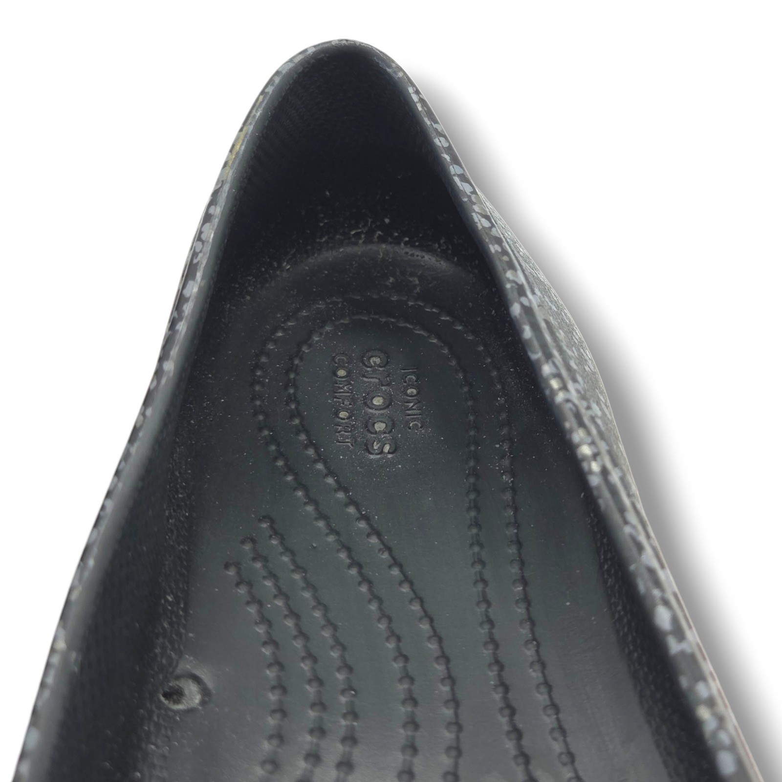 Crocs at Work Flats Womens 11 Black Dots Slip Resistant