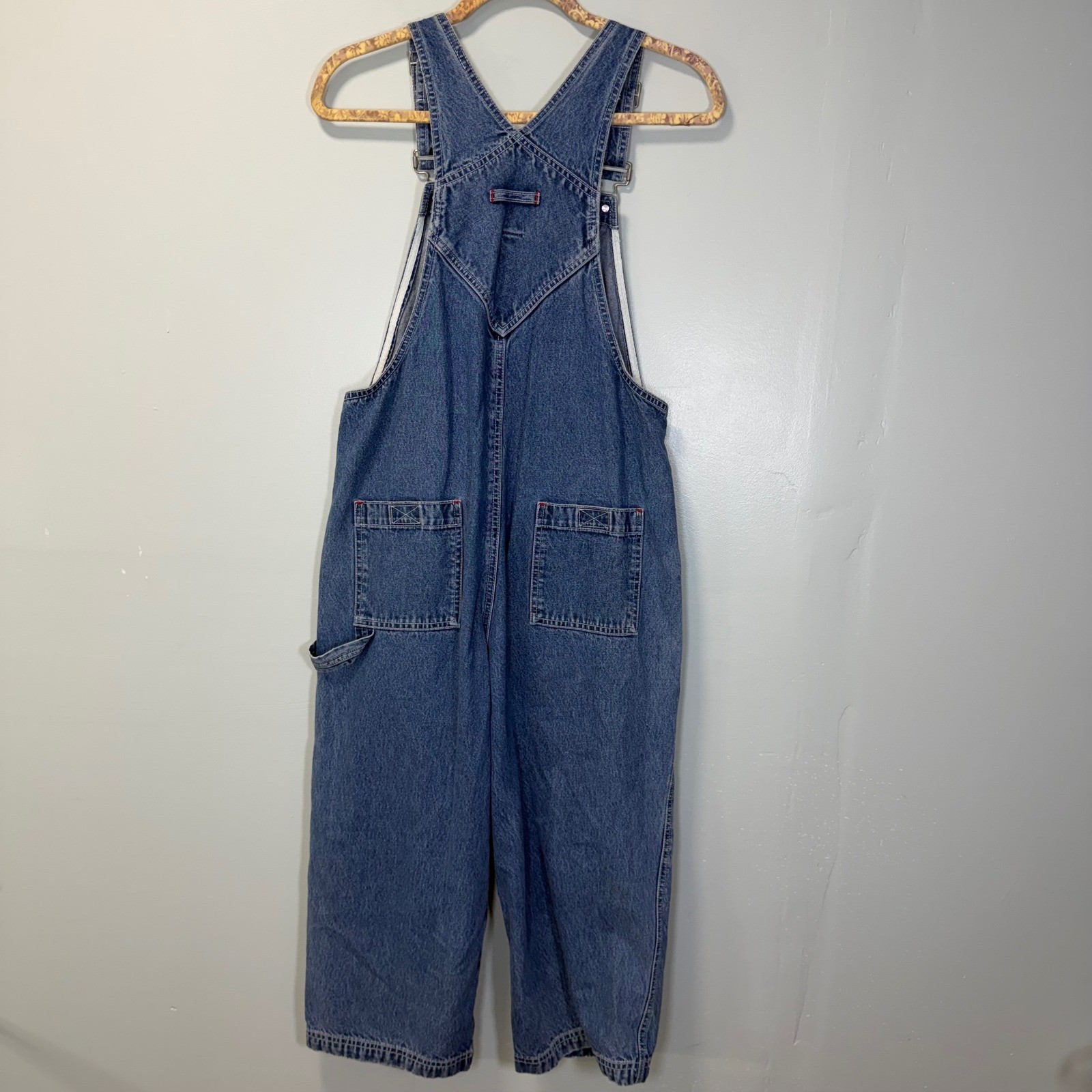 GAP Factory Store Vintage Y2K Denim Overalls Medium Wash Blue Cotton Small