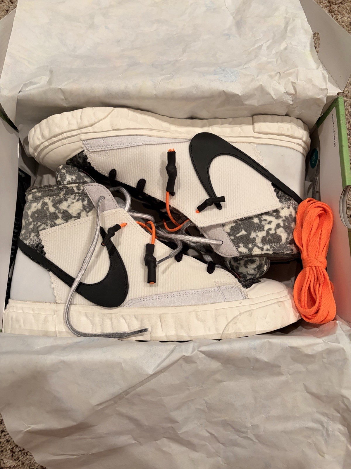 Nike READYMADE x Blazer Mid Men’s Mid Top Lace-Up Sneakers White Camo CZ3589-100
